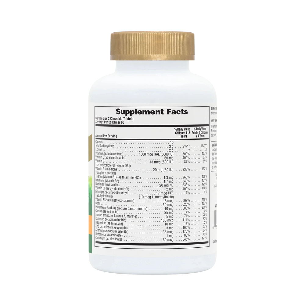 NaturesPlus, Animal Parade Gold, Children's Chewable Multivitamin Supplement, Cherry, Grape & Orange, 120 Animal-Shaped Tablets