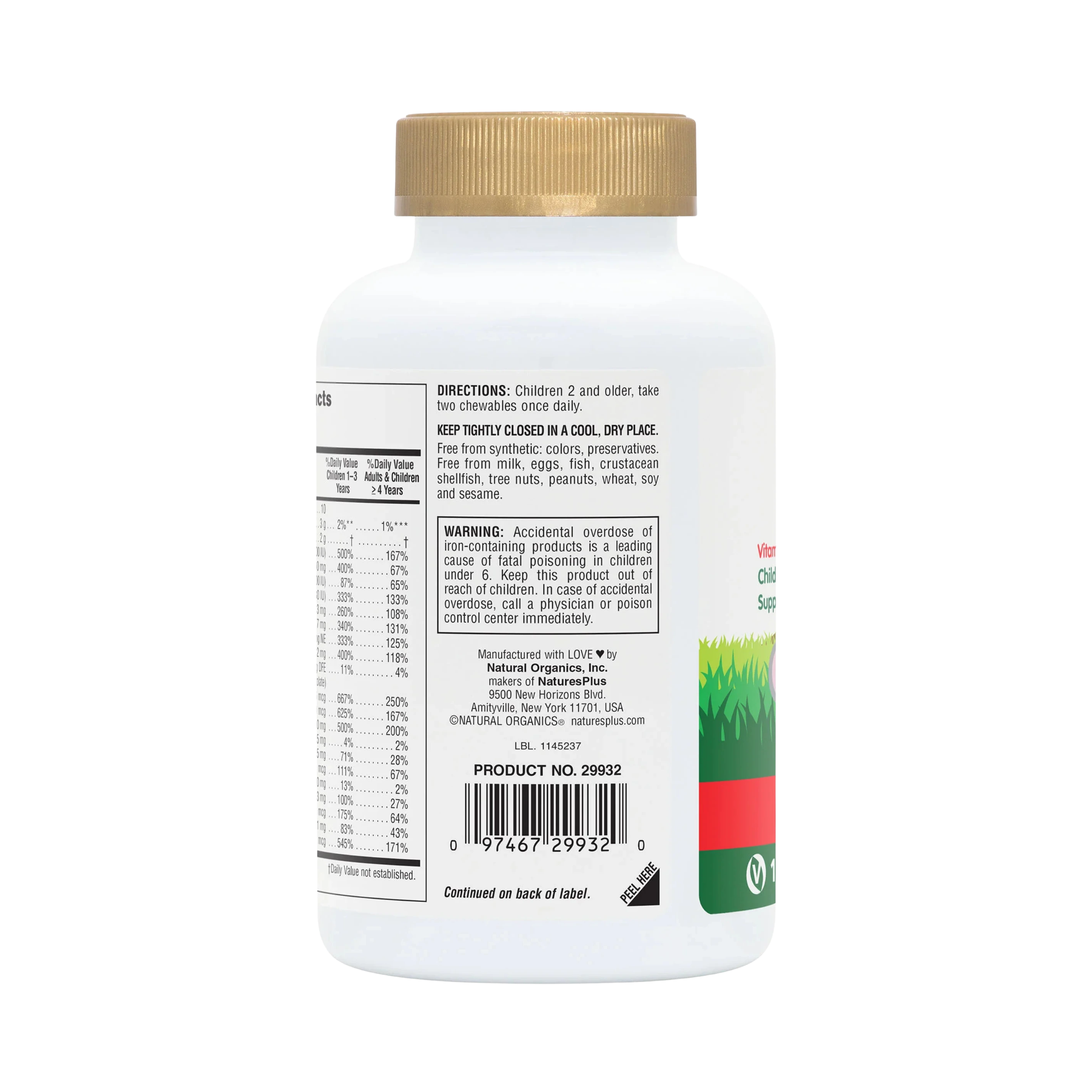 NaturesPlus, Animal Parade Gold, Children's Chewable Supplement, Cherry, 120 Animal-Shaped Tablets