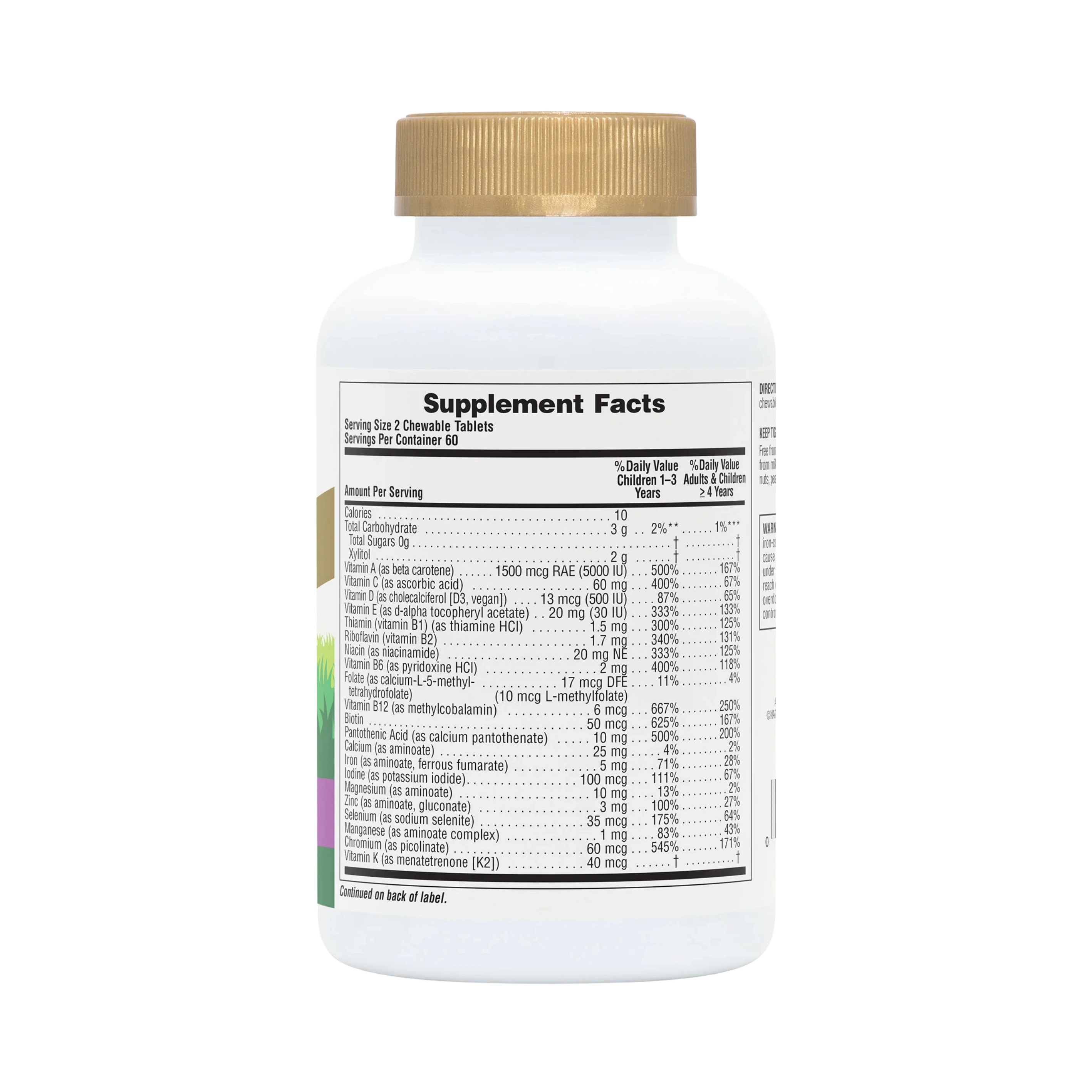 NaturesPlus, Animal Parade Gold, Children's Multivitamin Chewable Supplement, Grape, 120 Animal-Shaped Tablets