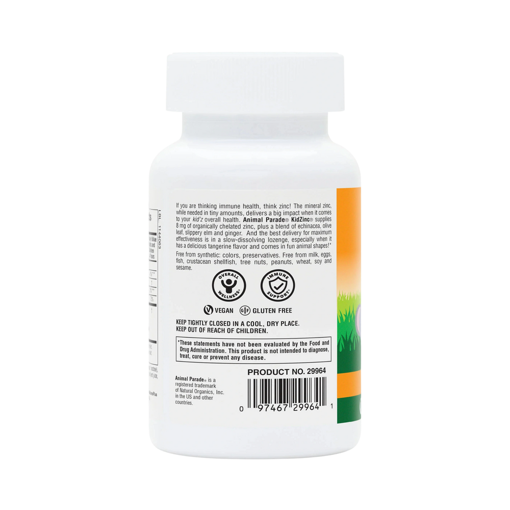 NaturesPlus, Animal Parade, Kid Zinc, Tangerine, 90 Animal-Shaped Lozenges