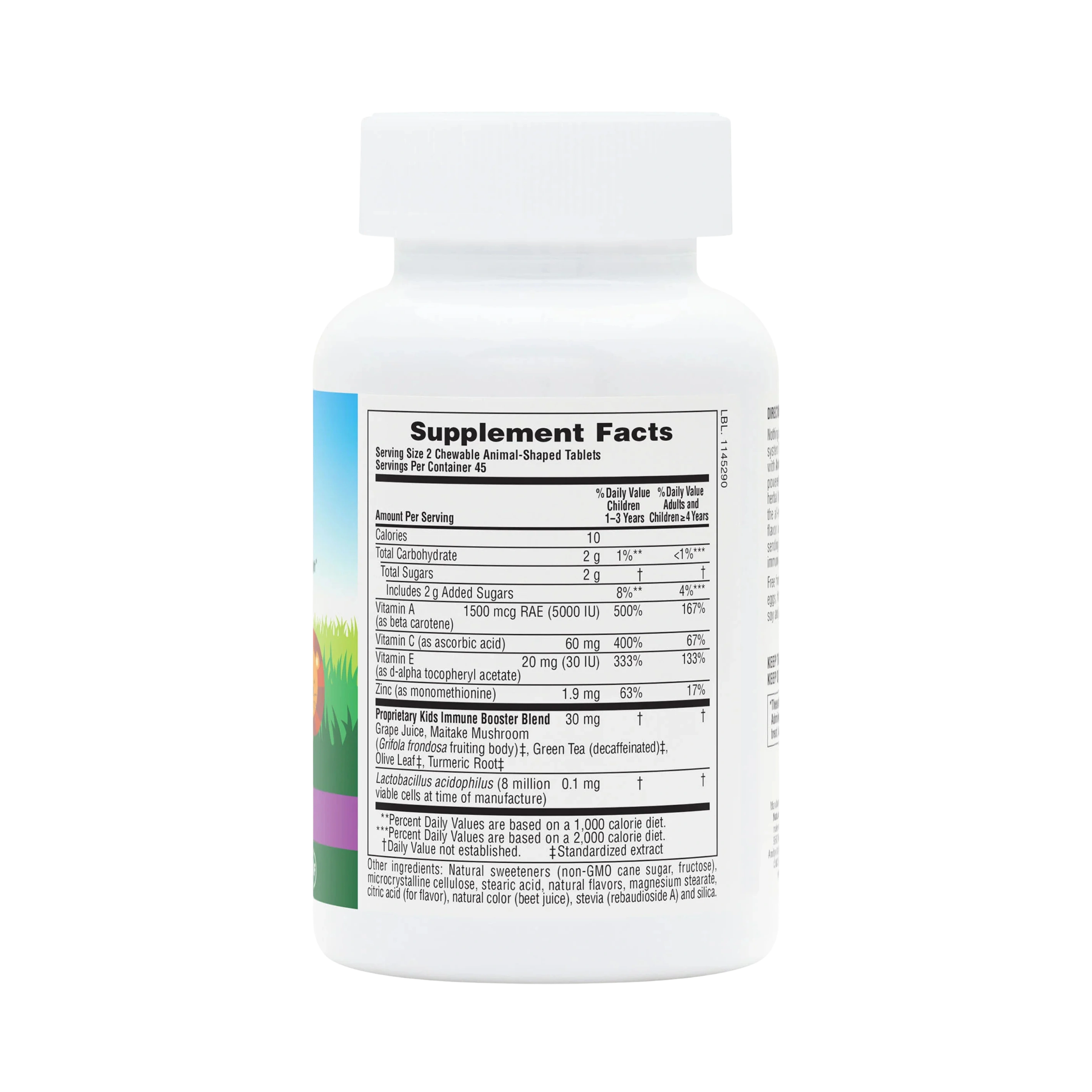 NaturesPlus, Animal Parade, Kids Immune Booster, Tropical Berry, 90 Animal-Shaped Tablets