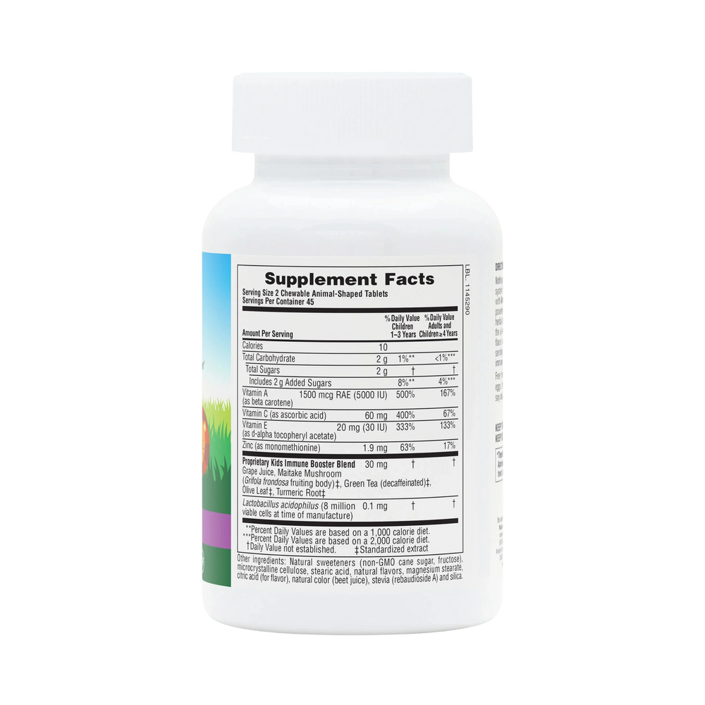NaturesPlus, Animal Parade, Kids Immune Booster, Tropical Berry, 90 Animal-Shaped Tablets