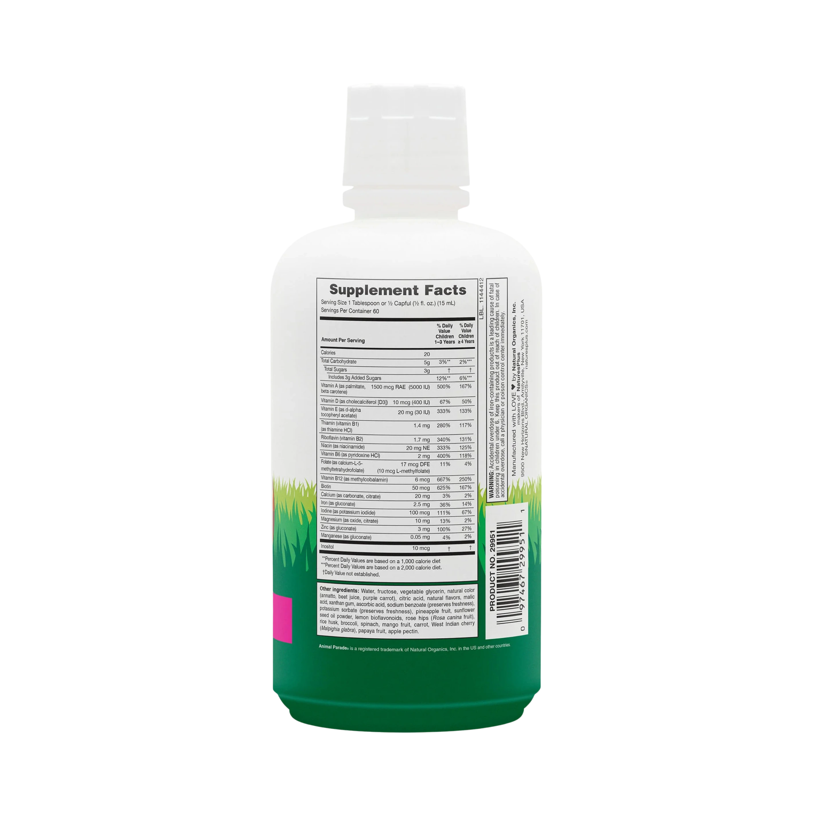 NaturesPlus, Animal Parade, Multivitamin Liquid, Tropical Berry, 30 Fl Oz