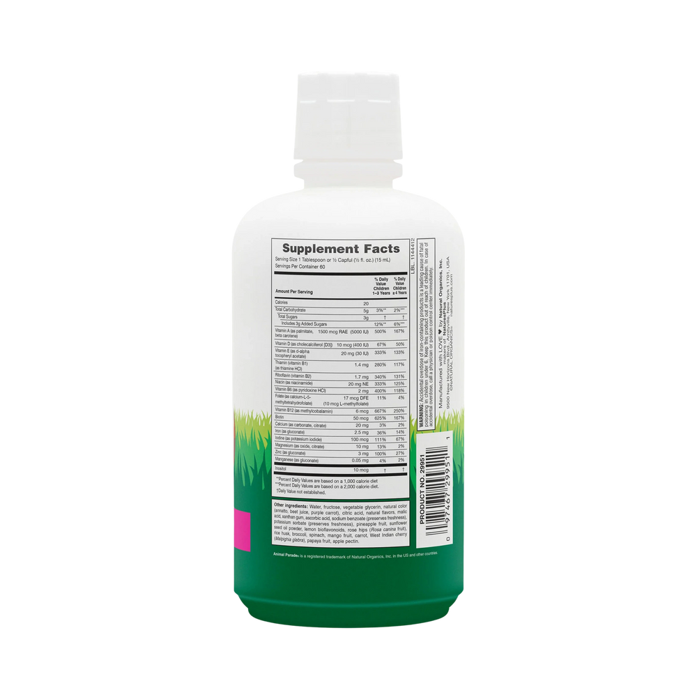 NaturesPlus, Animal Parade, Multivitamin Liquid, Tropical Berry, 30 Fl Oz