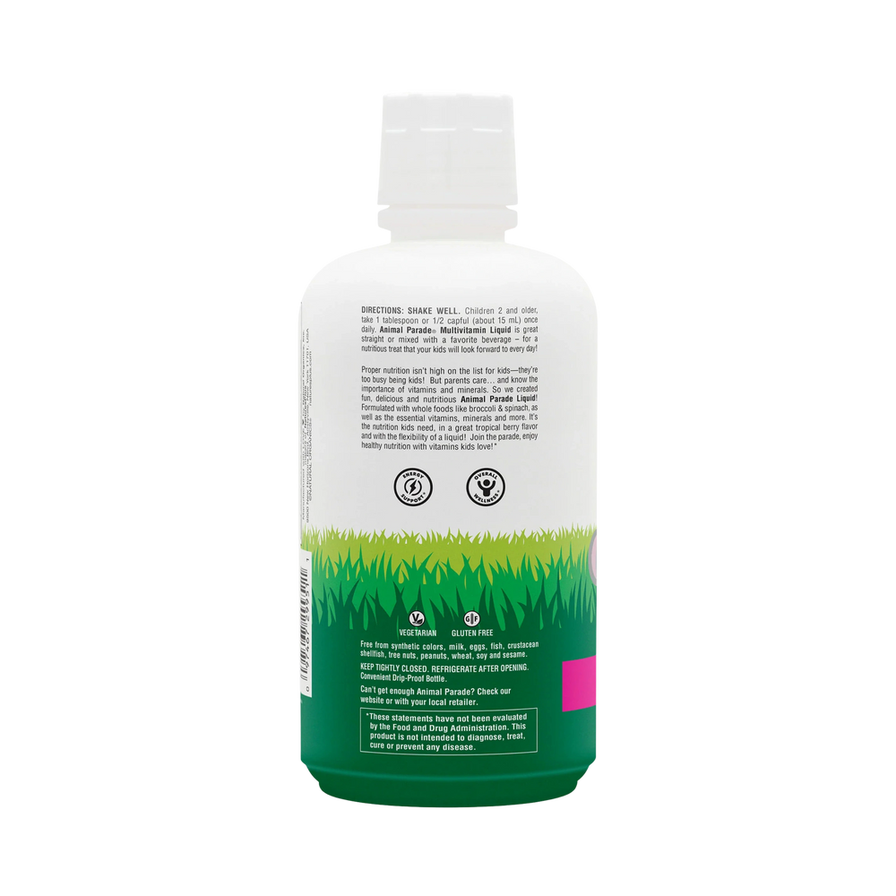 NaturesPlus, Animal Parade, Multivitamin Liquid, Tropical Berry, 30 Fl Oz