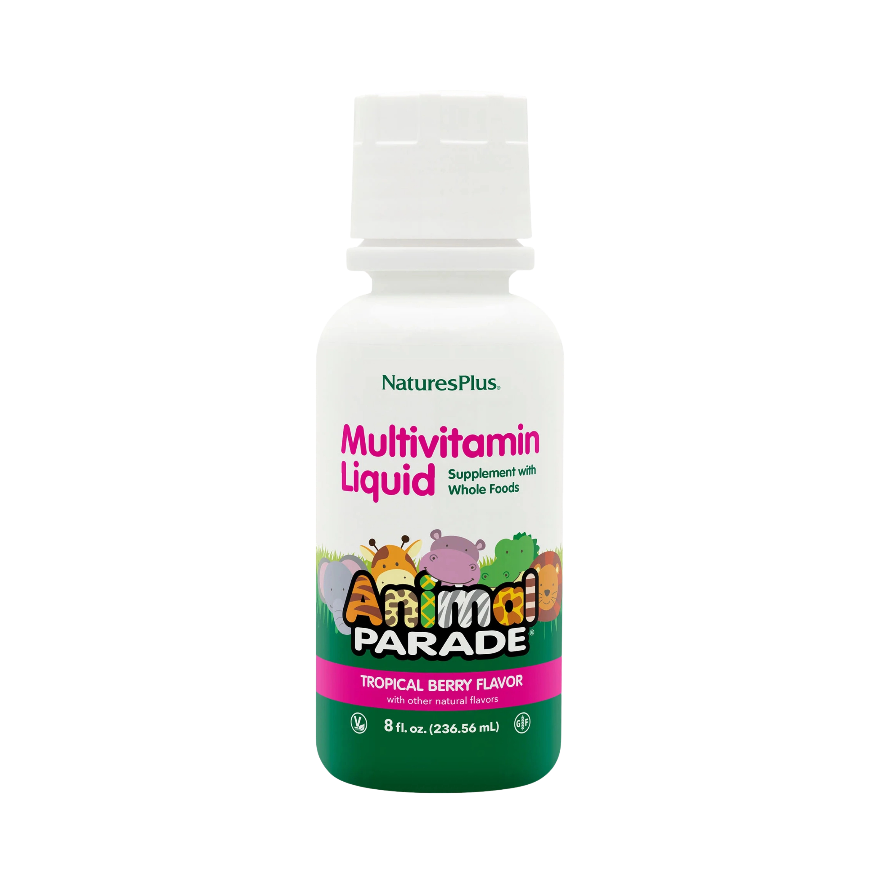 NaturesPlus, Animal Parade, Multivitamin Liquid, Tropical Berry, 8 Fl Oz