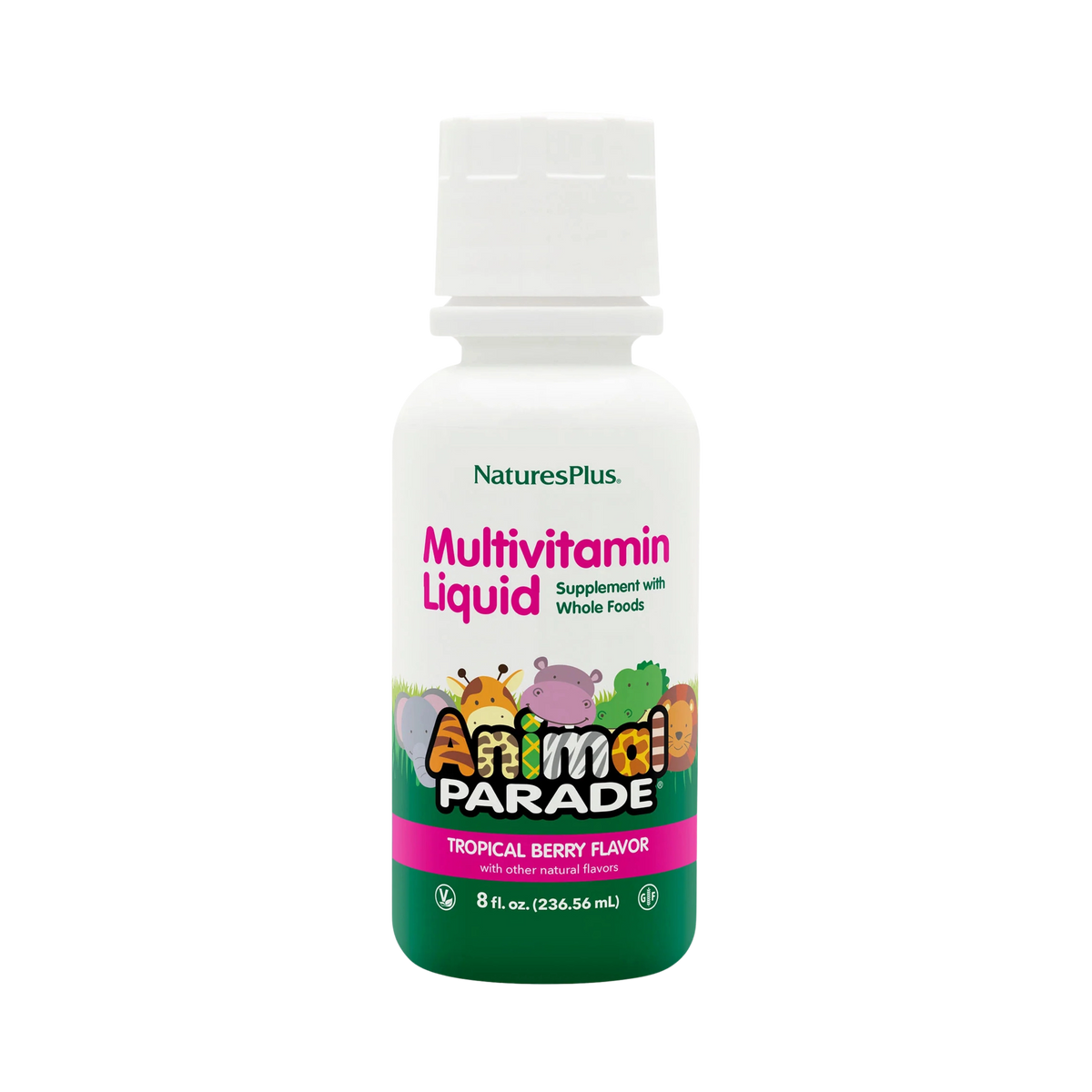 NaturesPlus, Animal Parade, Multivitamin Liquid, Tropical Berry, 8 Fl Oz