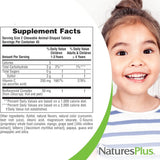 NaturesPlus, Animal Parade, Vitamin C, Children's Chewable Supplement, Sugar Free, Orange Juice, 90 Animal-Shaped Tablets