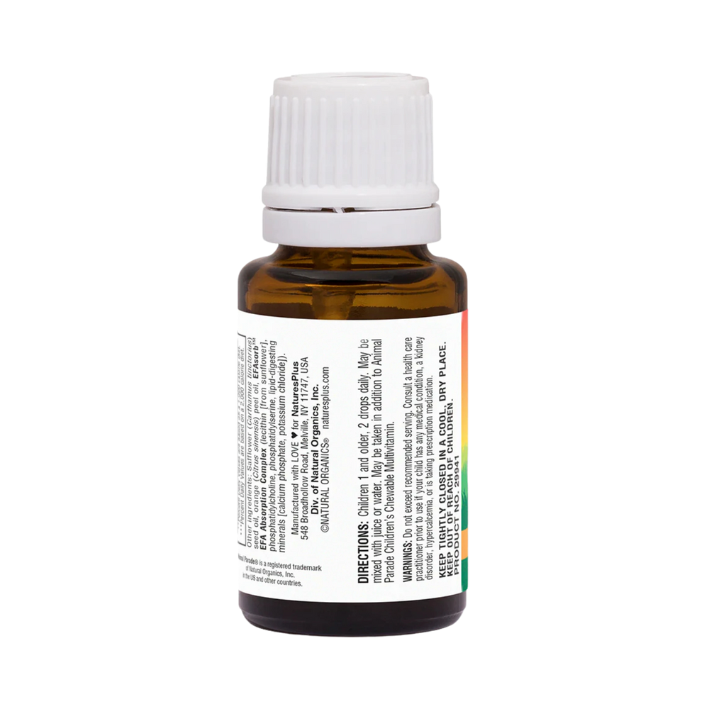 NaturesPlus, Animal Parade, Vitamin D3 Drops, Natural Orange, 10 Mcg, 0.34 Fl Oz