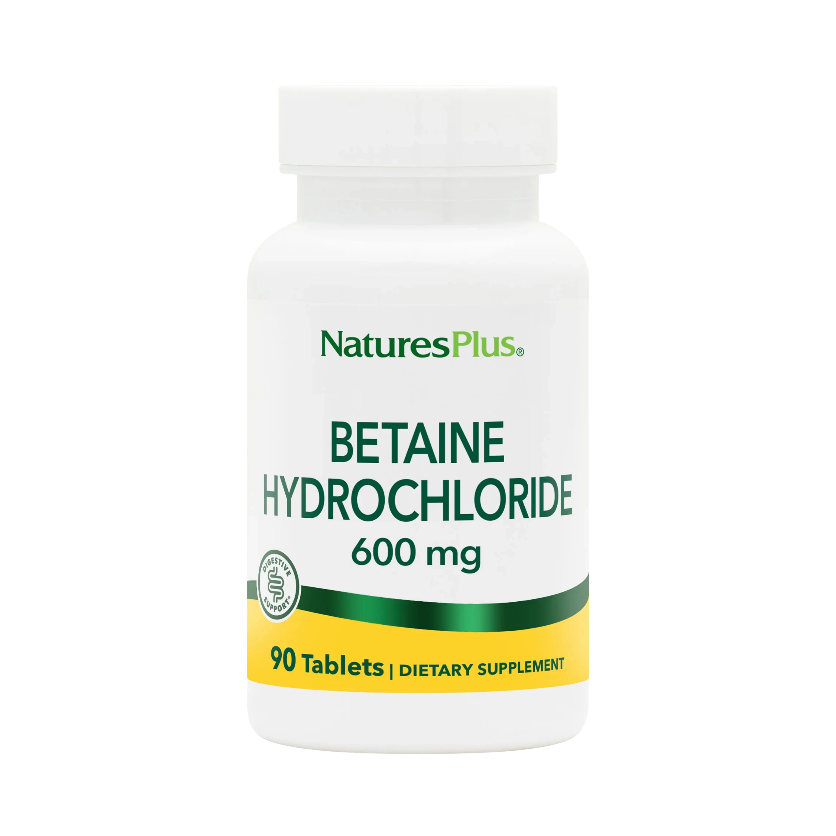 NaturesPlus, Betaine Hydrochloride, 600 Mg, 90 Tablets