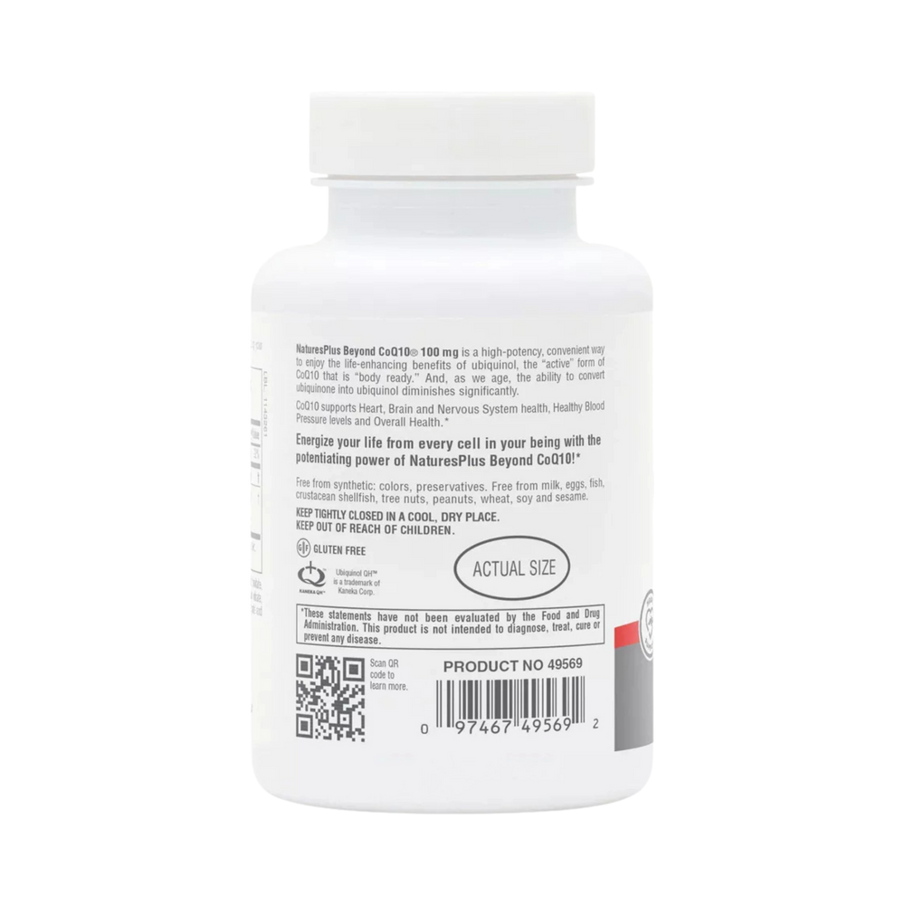 NaturesPlus, Beyond CoQ10 Ubiquinol, 100 Mg, 60 Softgels