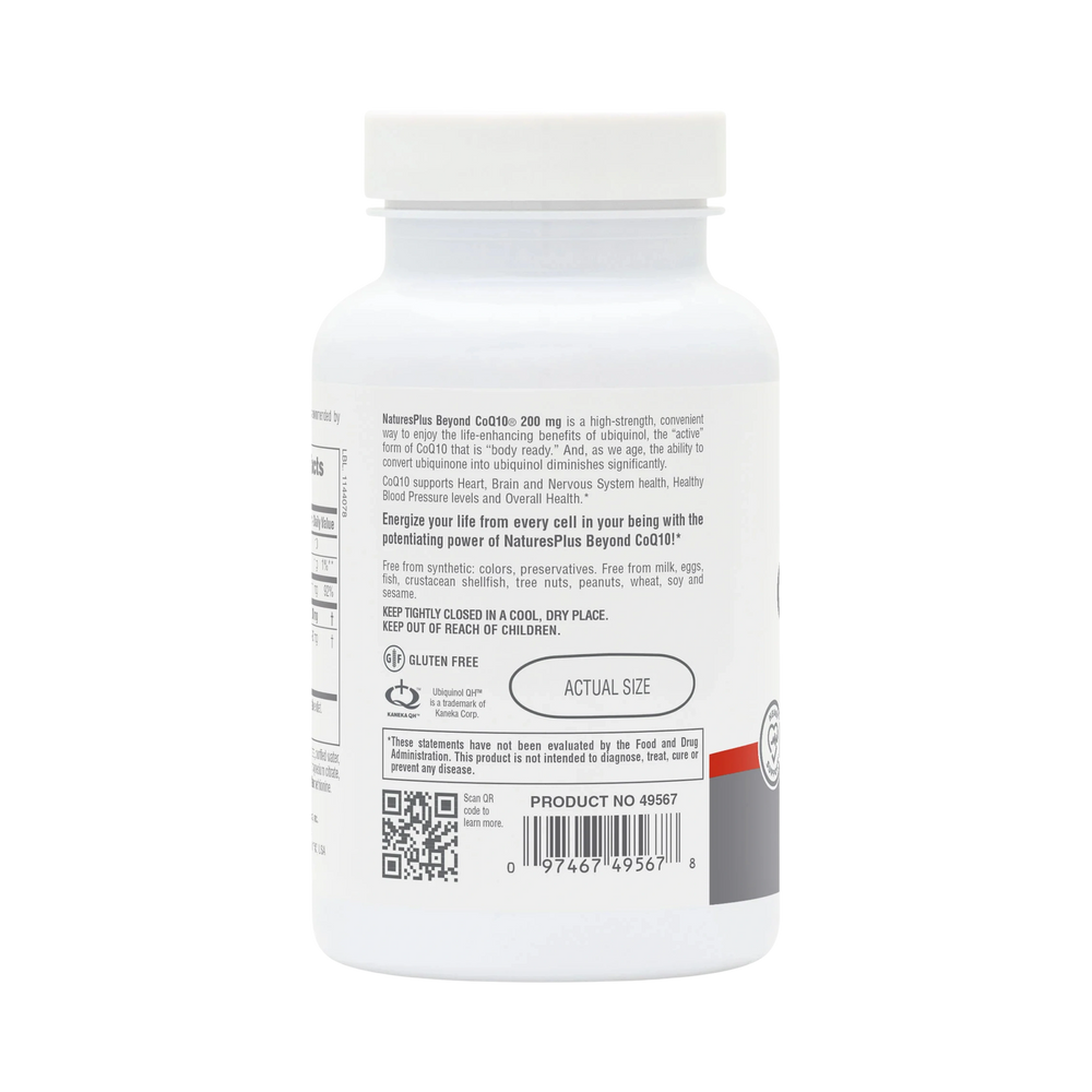 NaturesPlus, Beyond CoQ10 Ubiquinol, 200 Mg, 60 Softgels