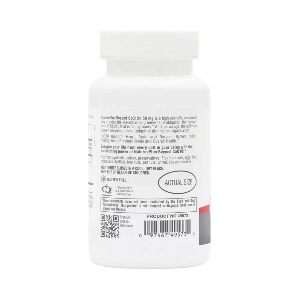 NaturesPlus, Beyond CoQ10 Ubiquinol, 50 Mg, 60 Softgels