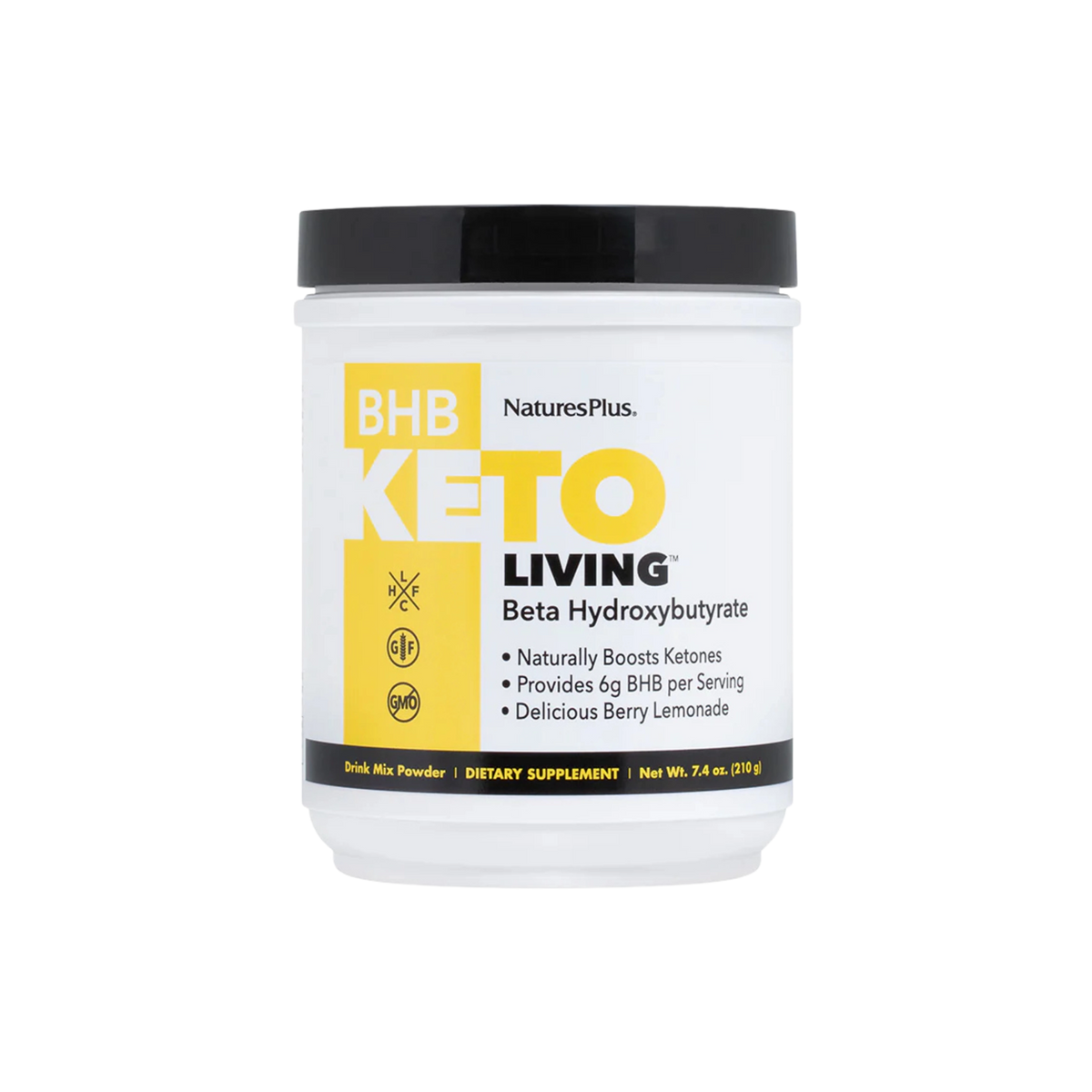 NaturesPlus, BHB Keto Living, Berry Lemonade, 7.4 Oz