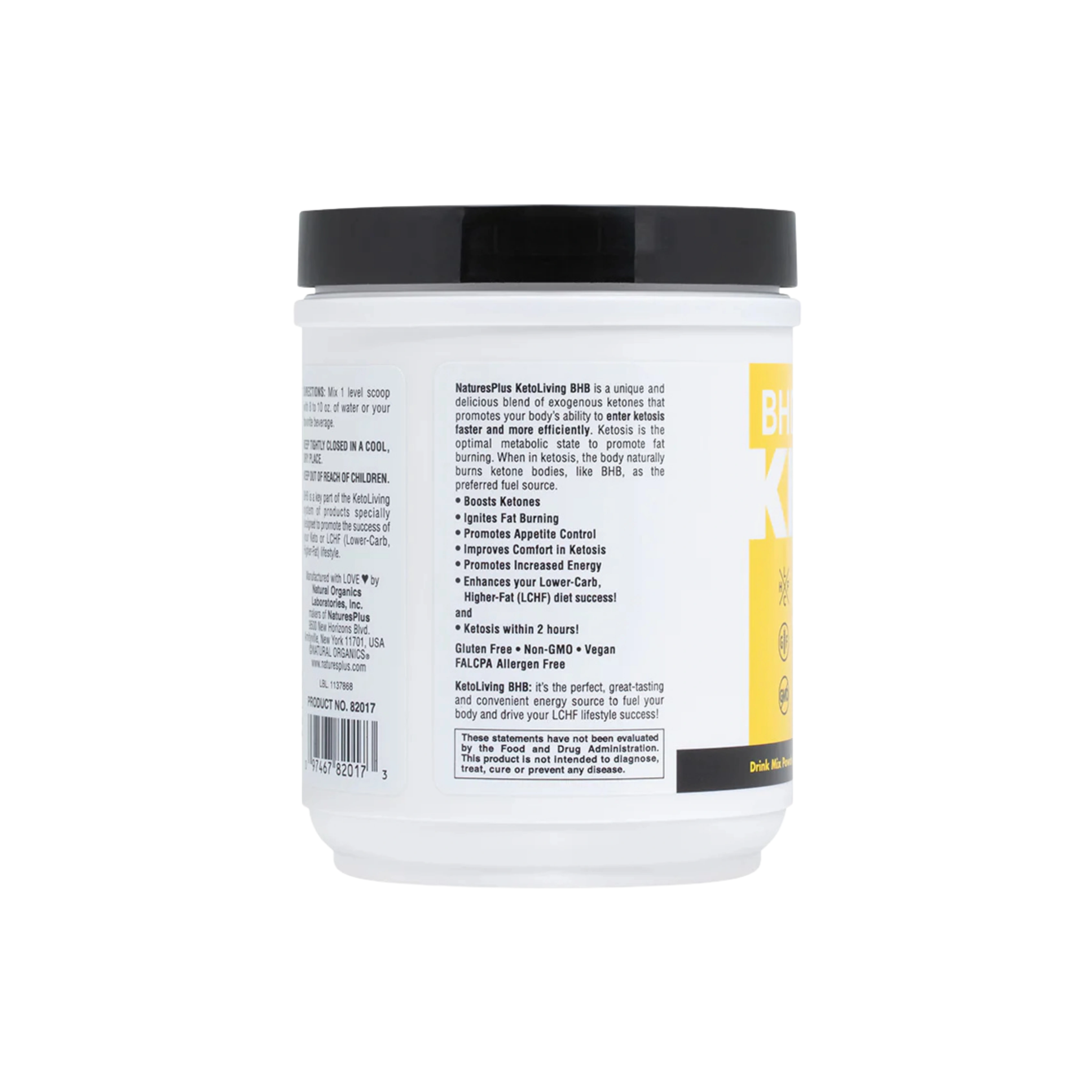 NaturesPlus, BHB Keto Living, Berry Lemonade, 7.4 Oz
