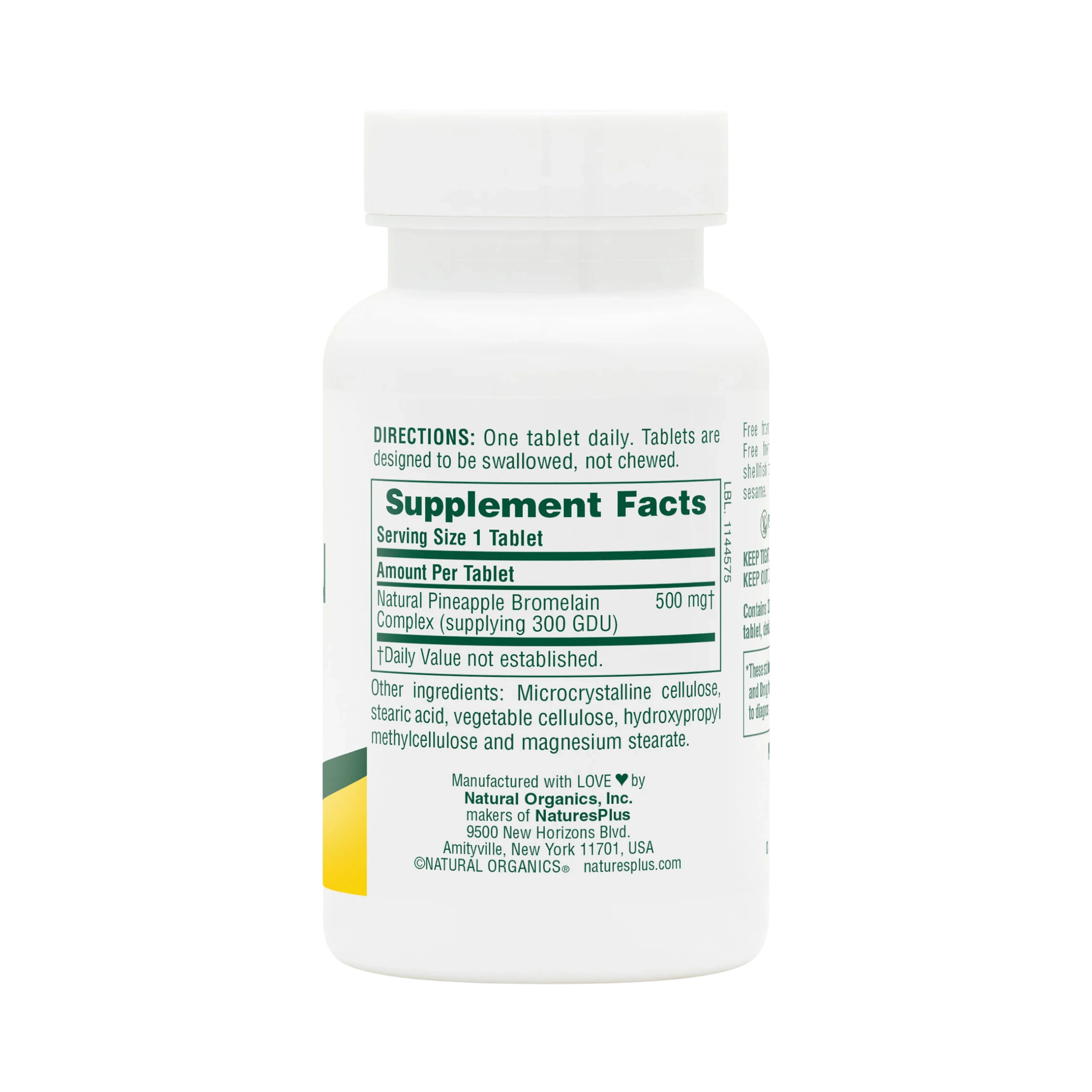 NaturesPlus, Bromelain, 500 Mg, 60 Tablets