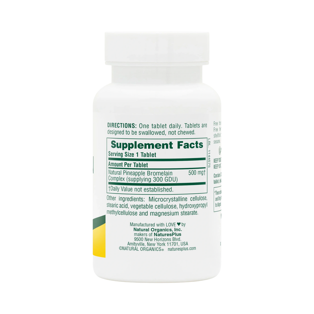 NaturesPlus, Bromelain, 500 Mg, 60 Tablets