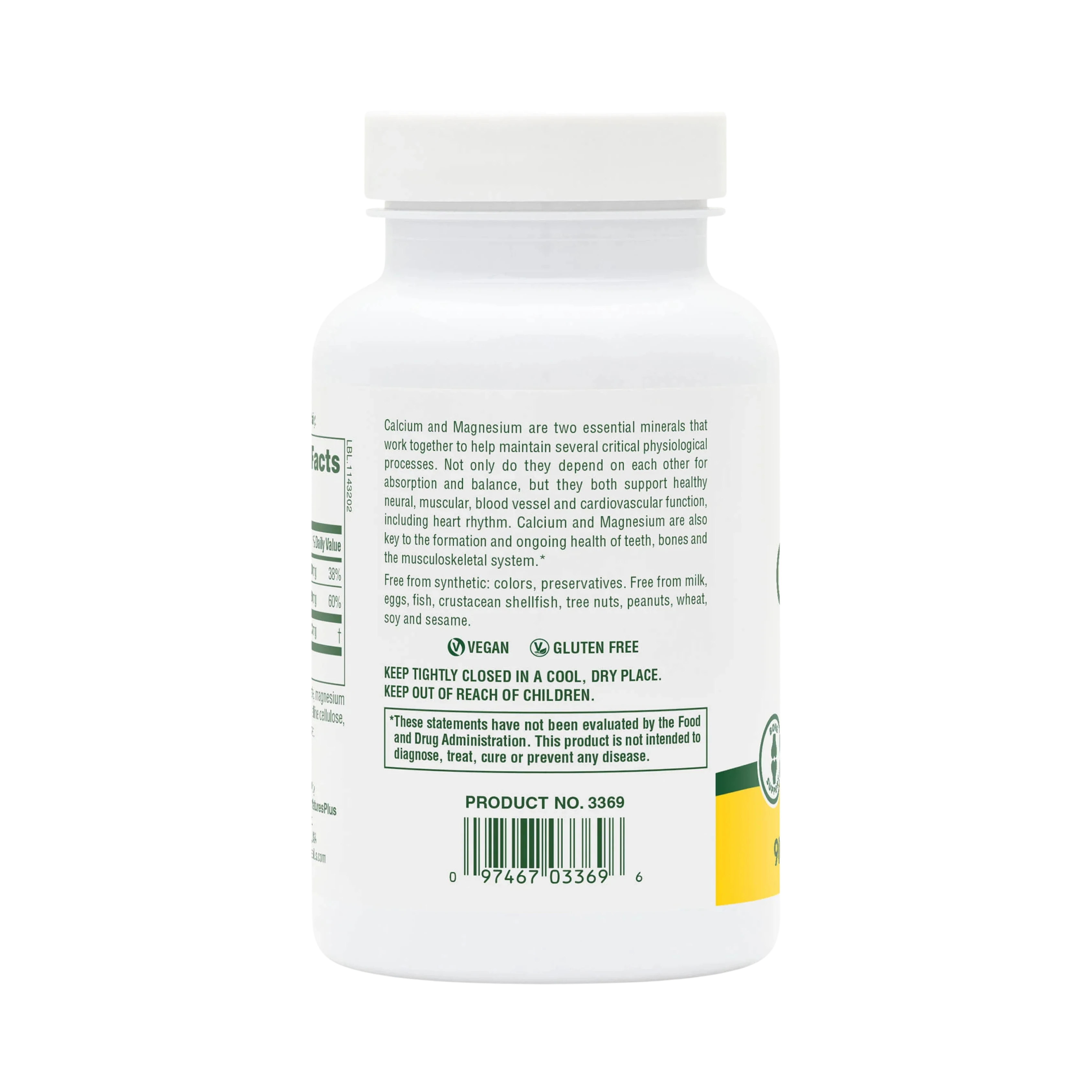 NaturesPlus, Cal/Mag Citrate, 90 Capsules