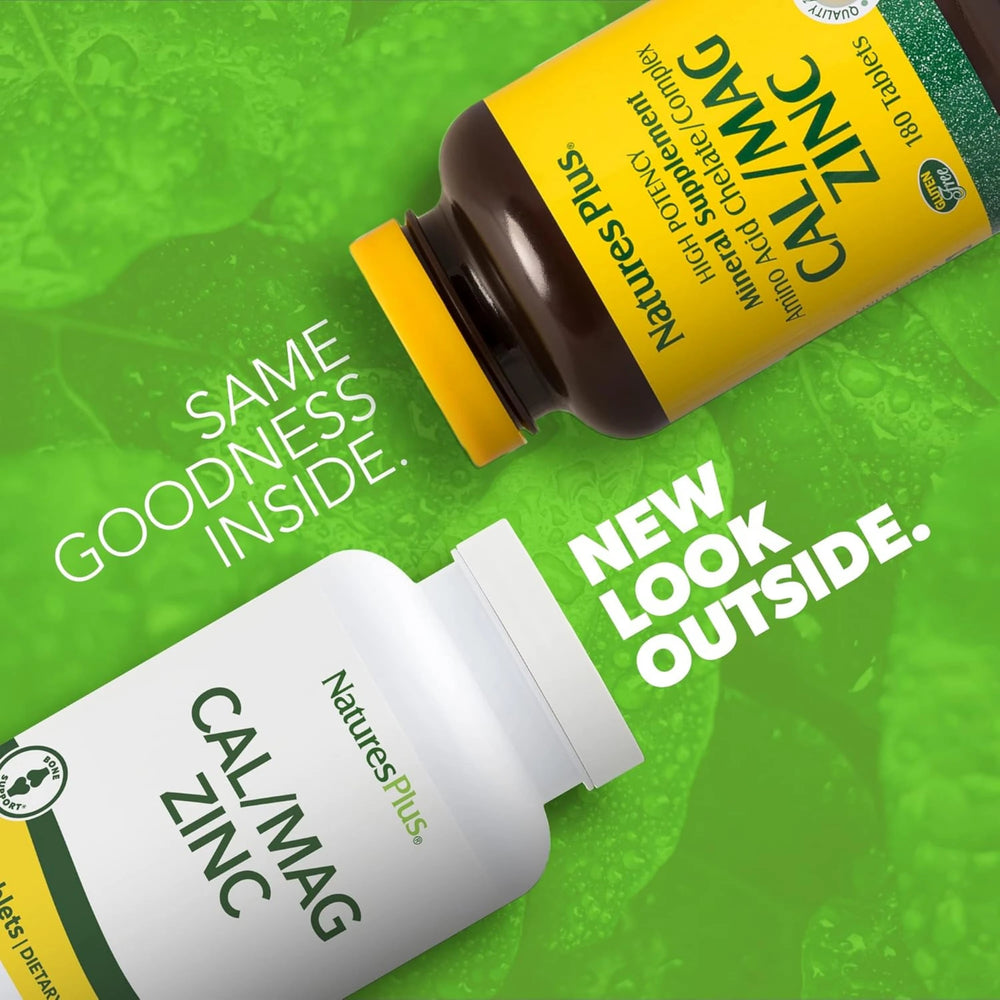 NaturesPlus, Cal/Mag Zinc, 180 Tablets