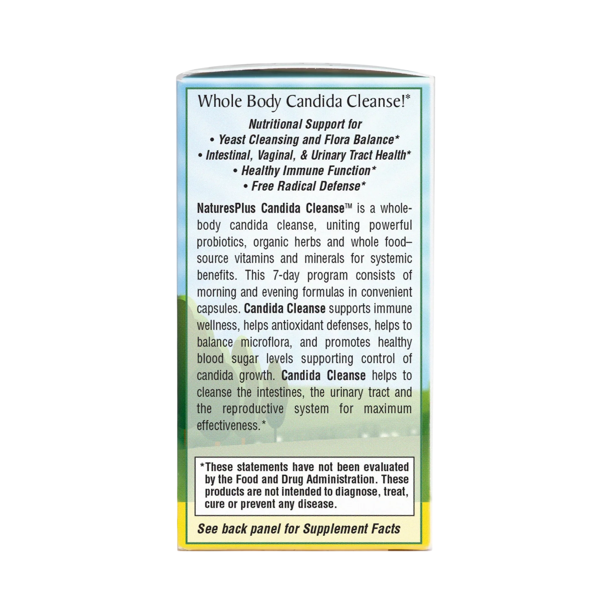NaturesPlus, Candida Cleanse, 7 Day Program, 2 Bottles, 28 Capsules Each