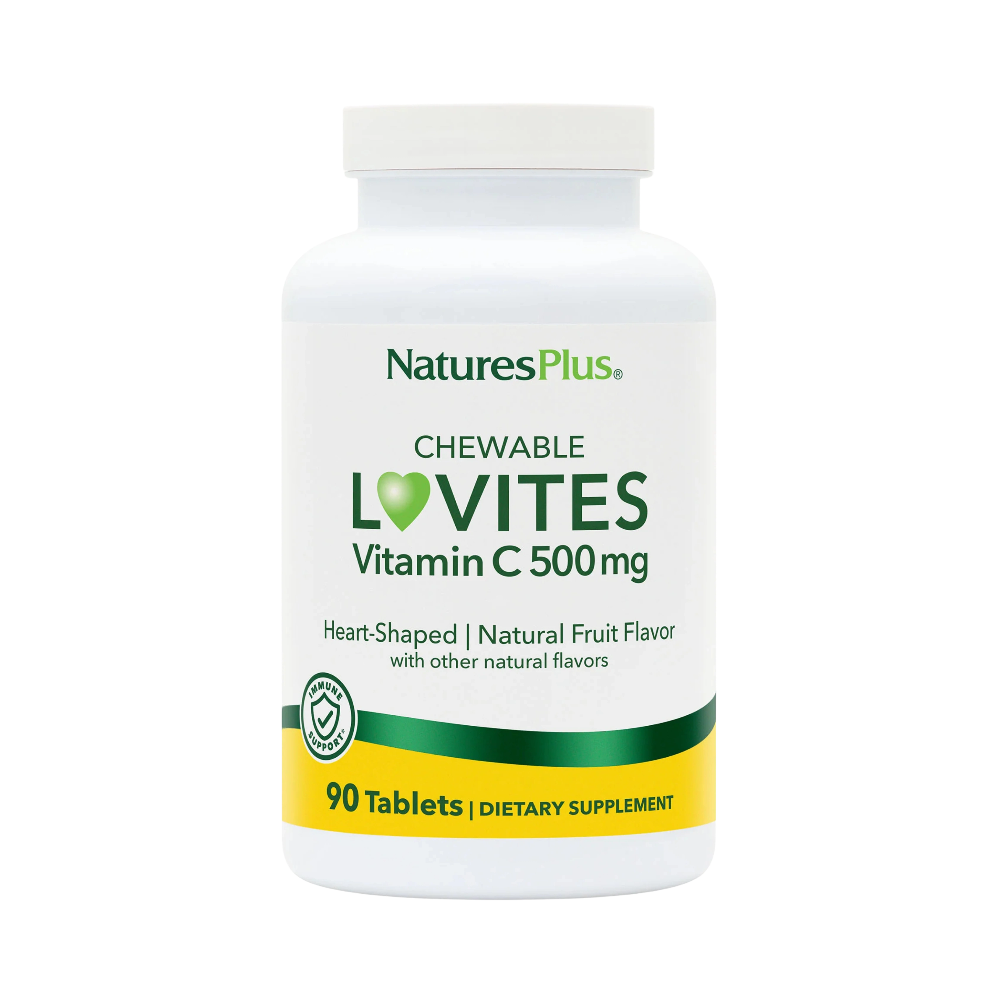 NaturesPlus, Chewable Lovites, Vitamin C, Natural Fruit, 500 Mg, 90 Tablets
