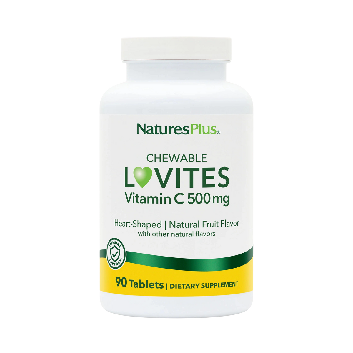 NaturesPlus, Chewable Lovites, Vitamin C, Natural Fruit, 500 Mg, 90 Tablets