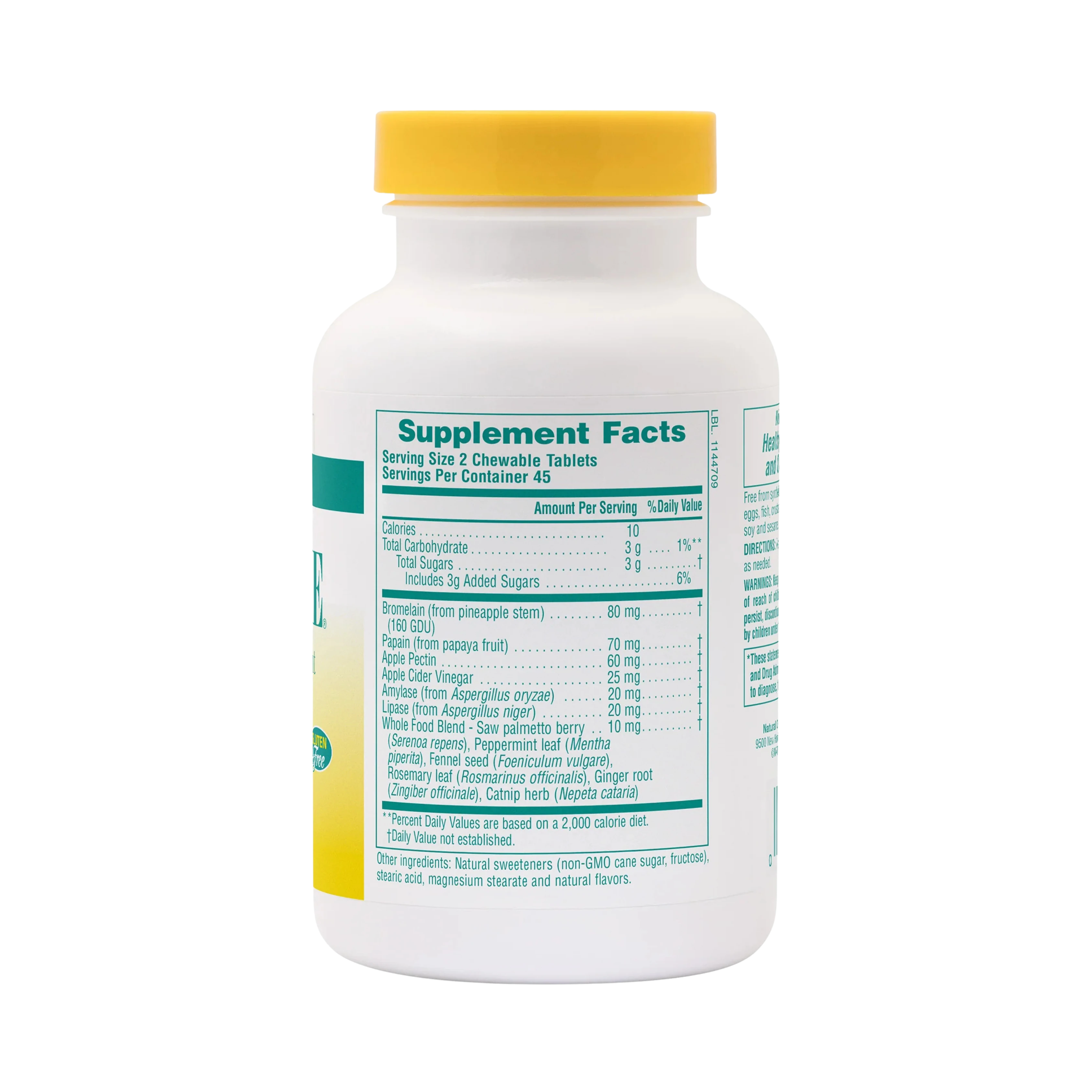NaturesPlus, Chewable Nutri-Zyme, Peppermint, 90 Tablets
