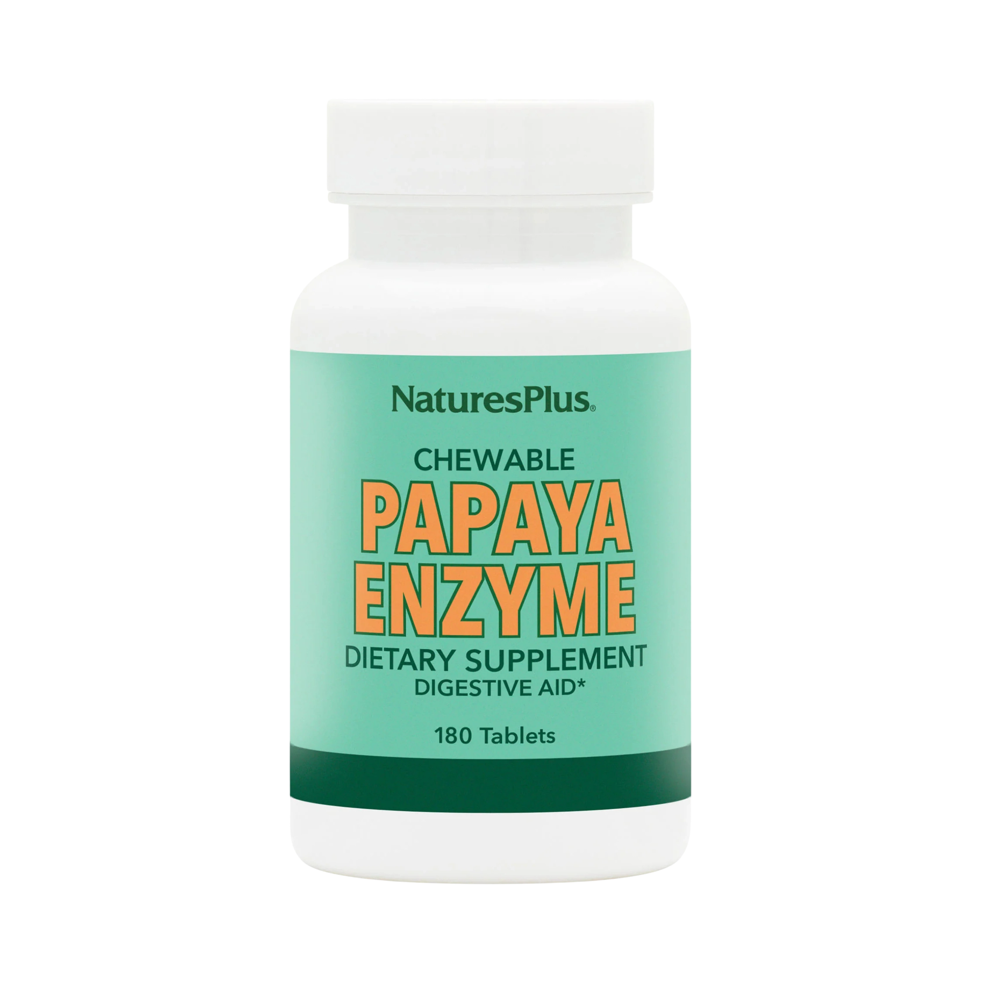 NaturesPlus, Chewable Papaya Enzyme Supplement, 180 Tablets