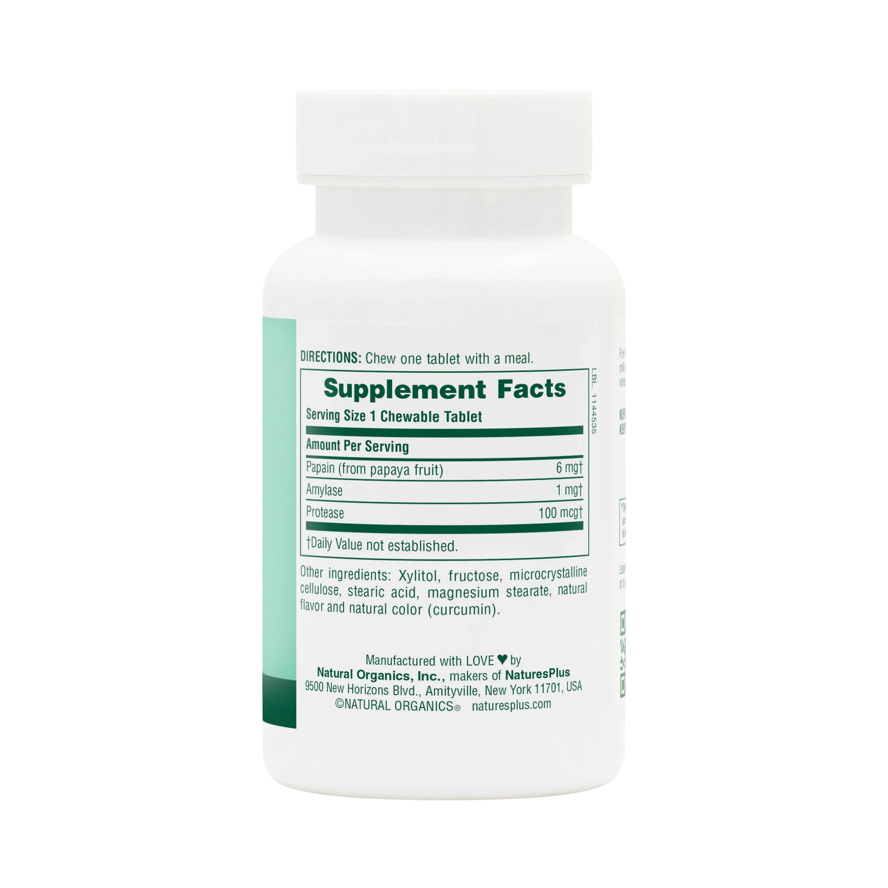 NaturesPlus, Chewable Papaya Enzyme Supplement, 180 Tablets