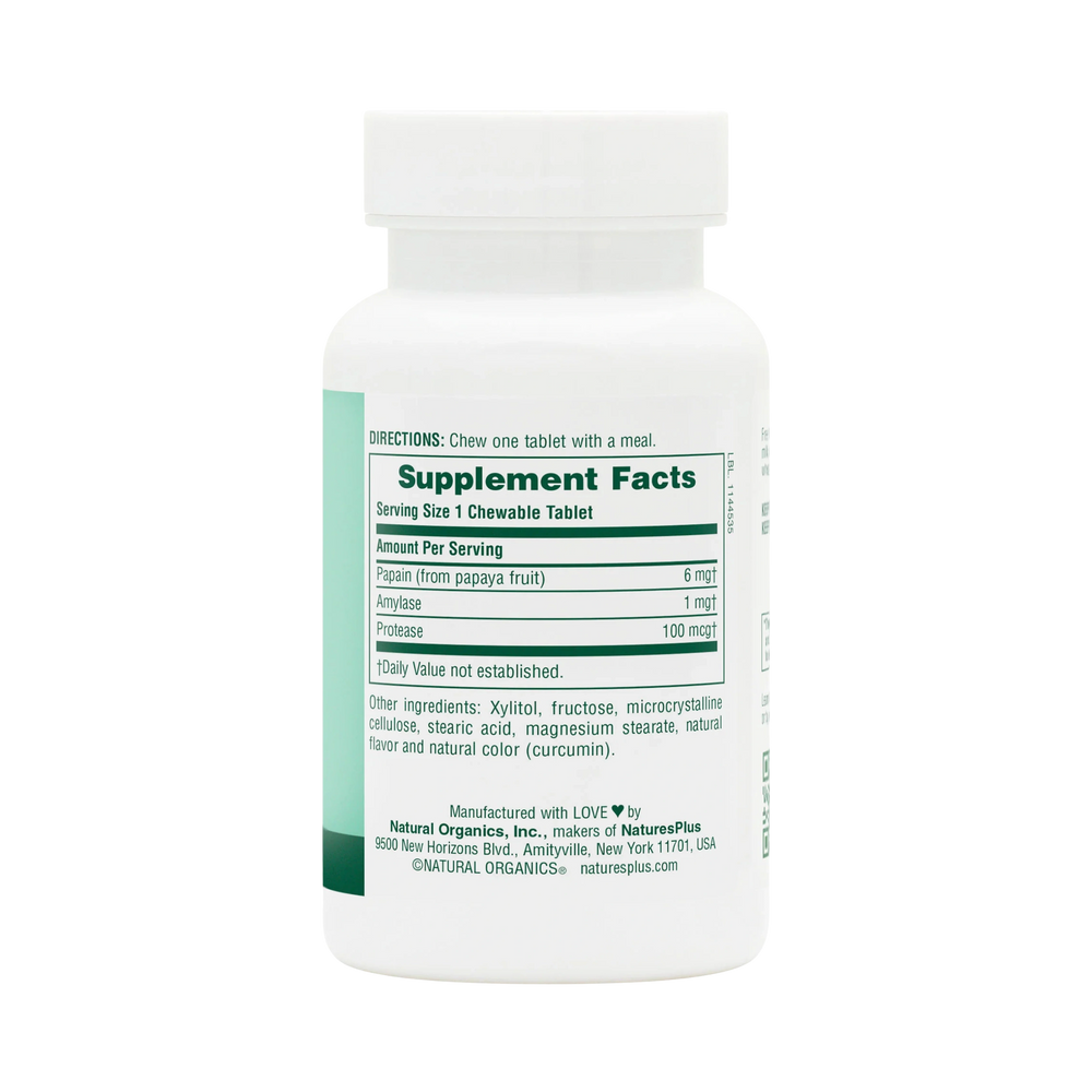 NaturesPlus, Chewable Papaya Enzyme Supplement, 180 Tablets