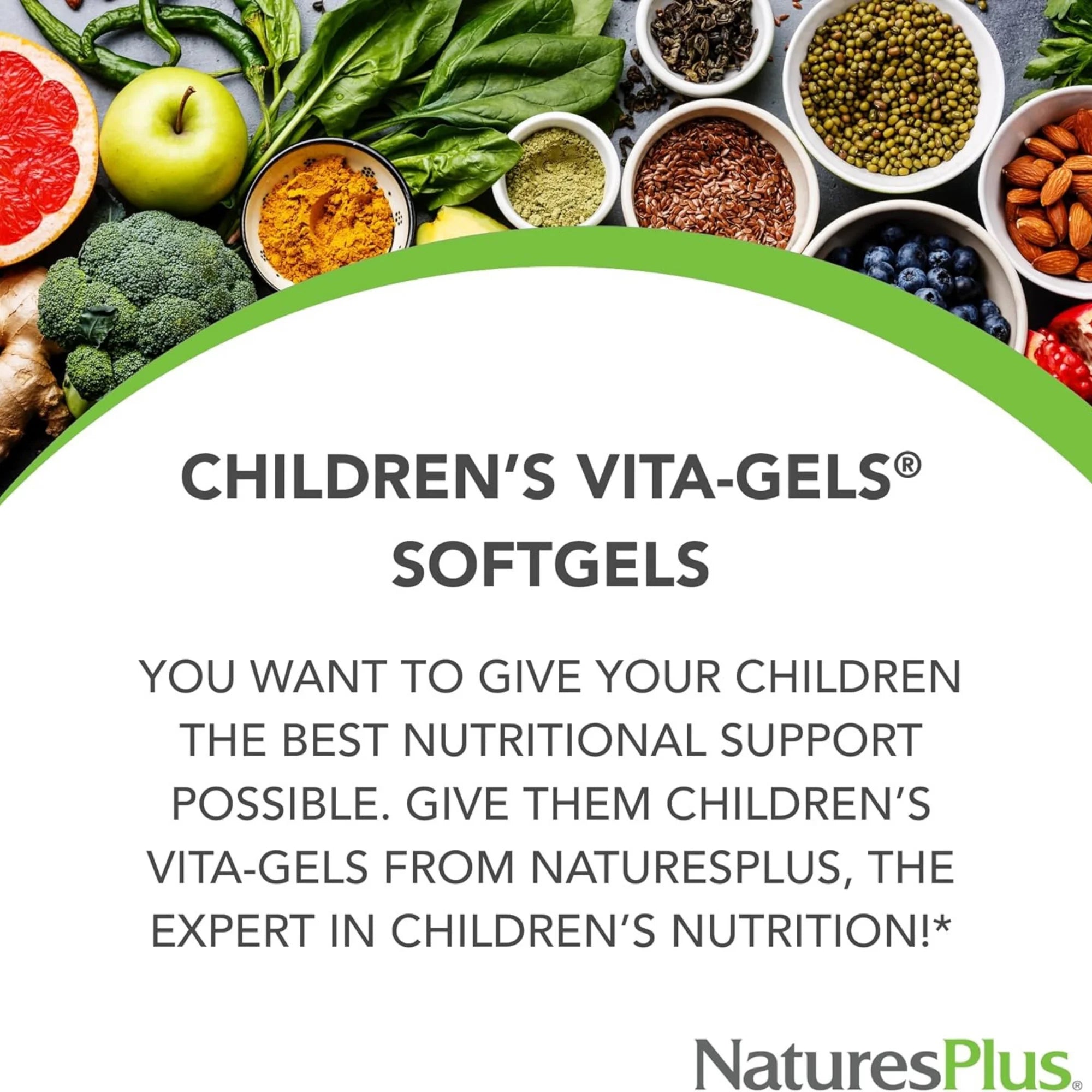 NaturesPlus, Children's Vita-Gels Multivitamin, Orange, 90 Softgels