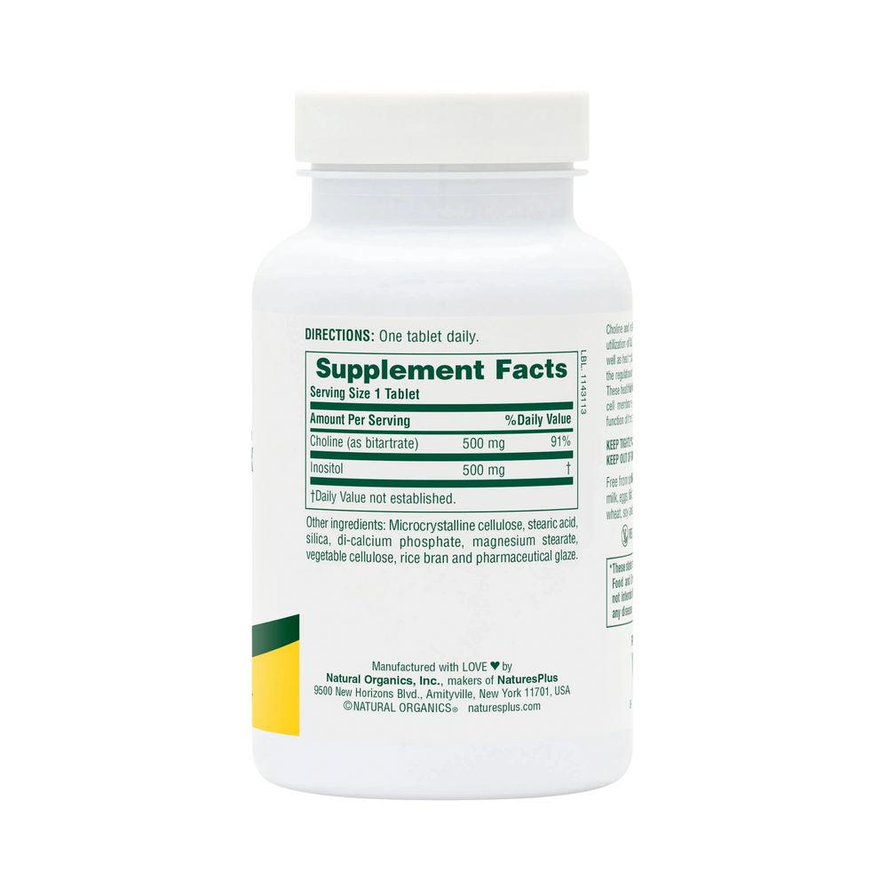 NaturesPlus, Choline & Inositol, 60 Tablets