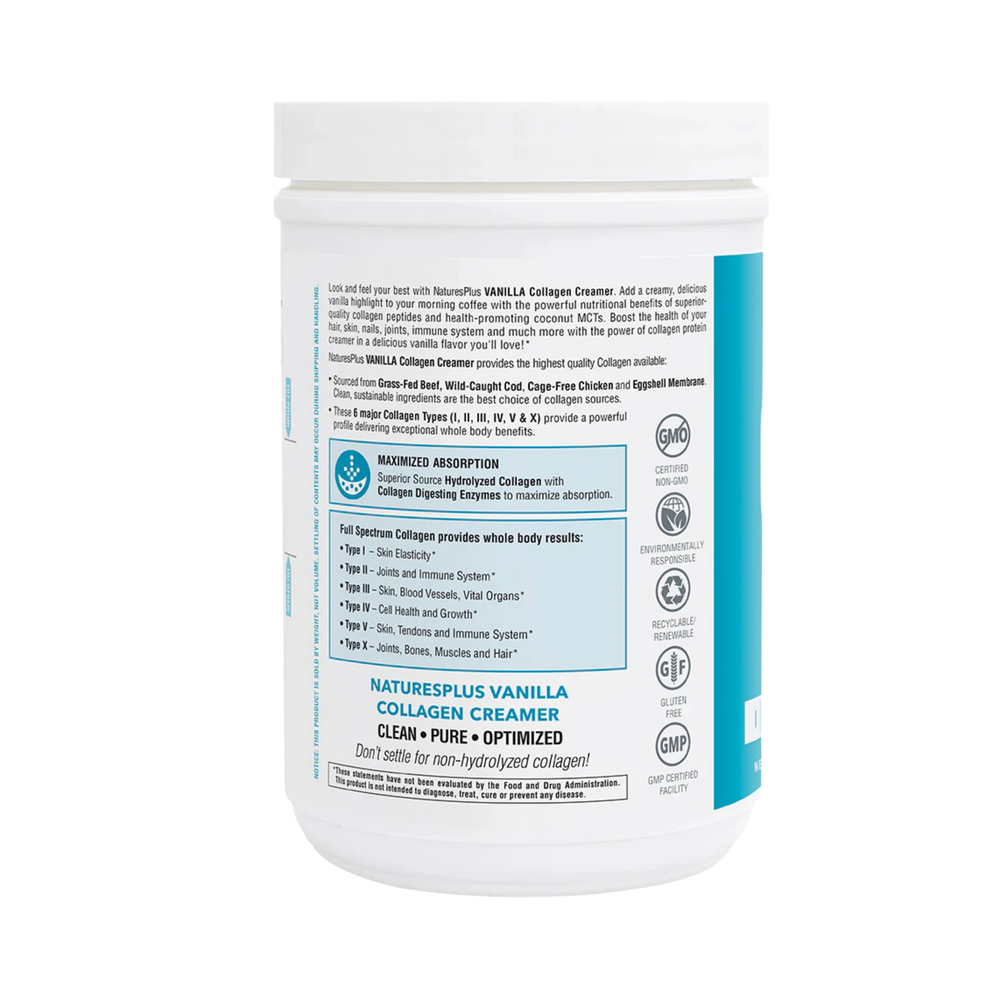 NaturesPlus, Collagen Creamer, Vanilla, 0.66 Lb