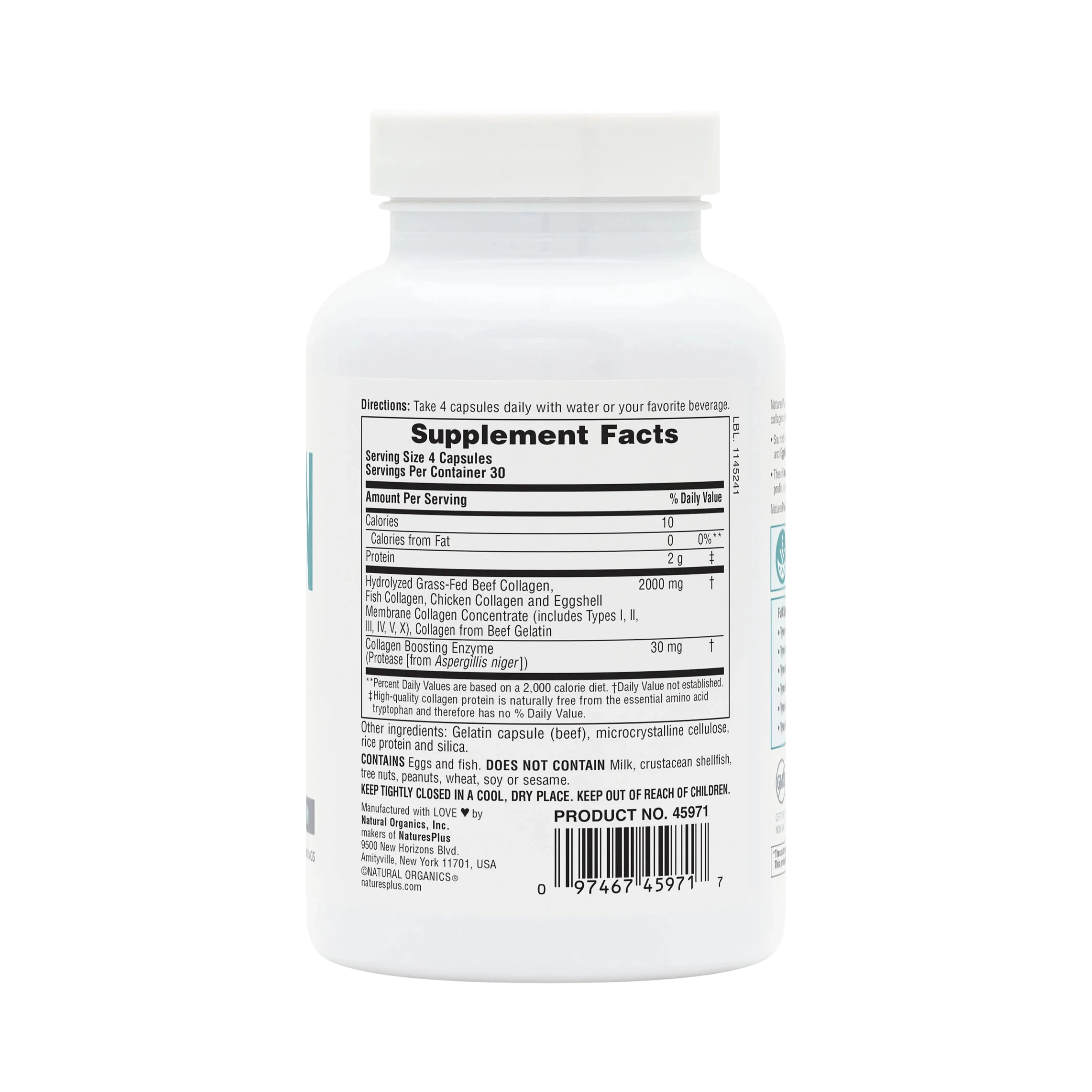 NaturesPlus, Collagen Peptides, 120 Capsules