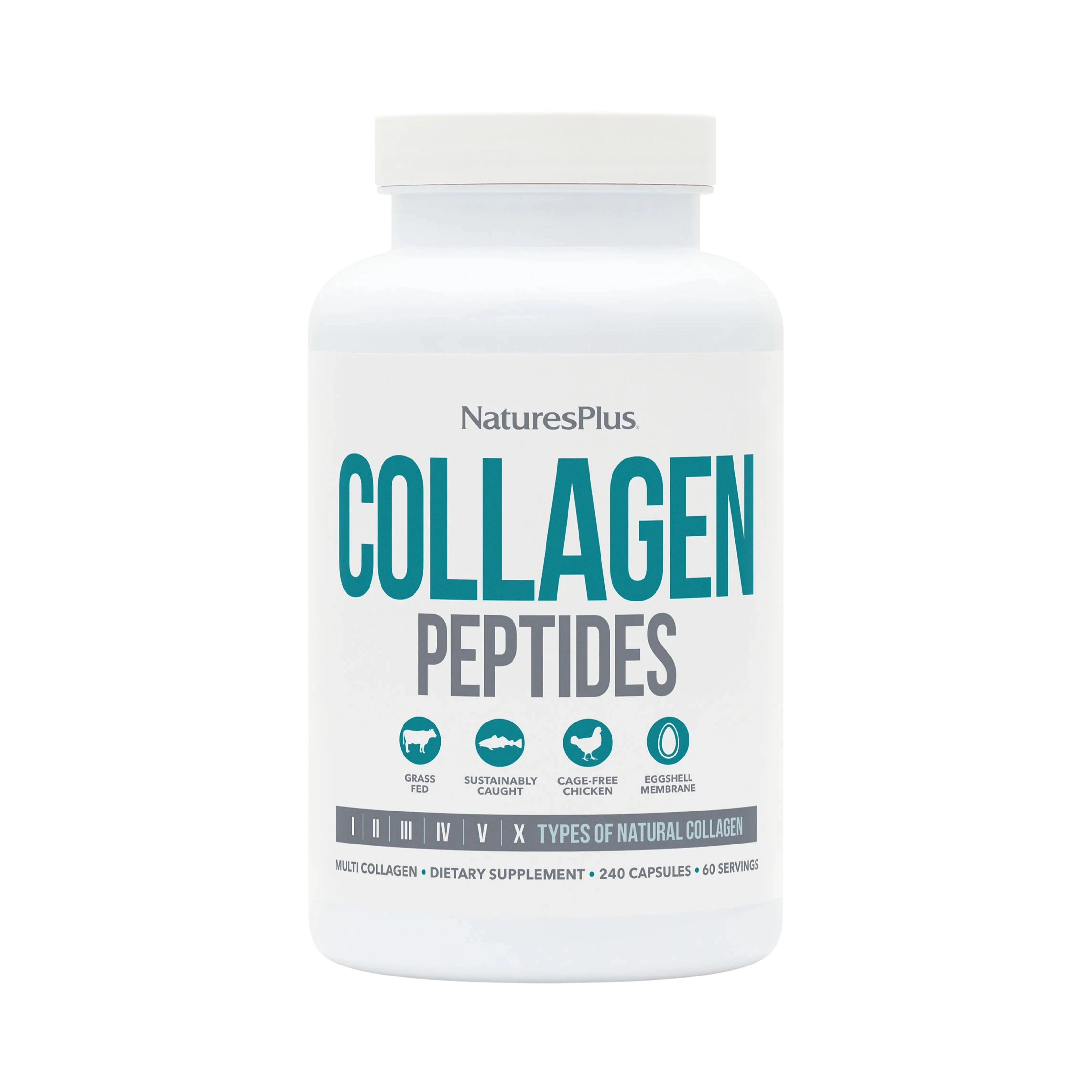 NaturesPlus, Collagen Peptides, 240 Capsules