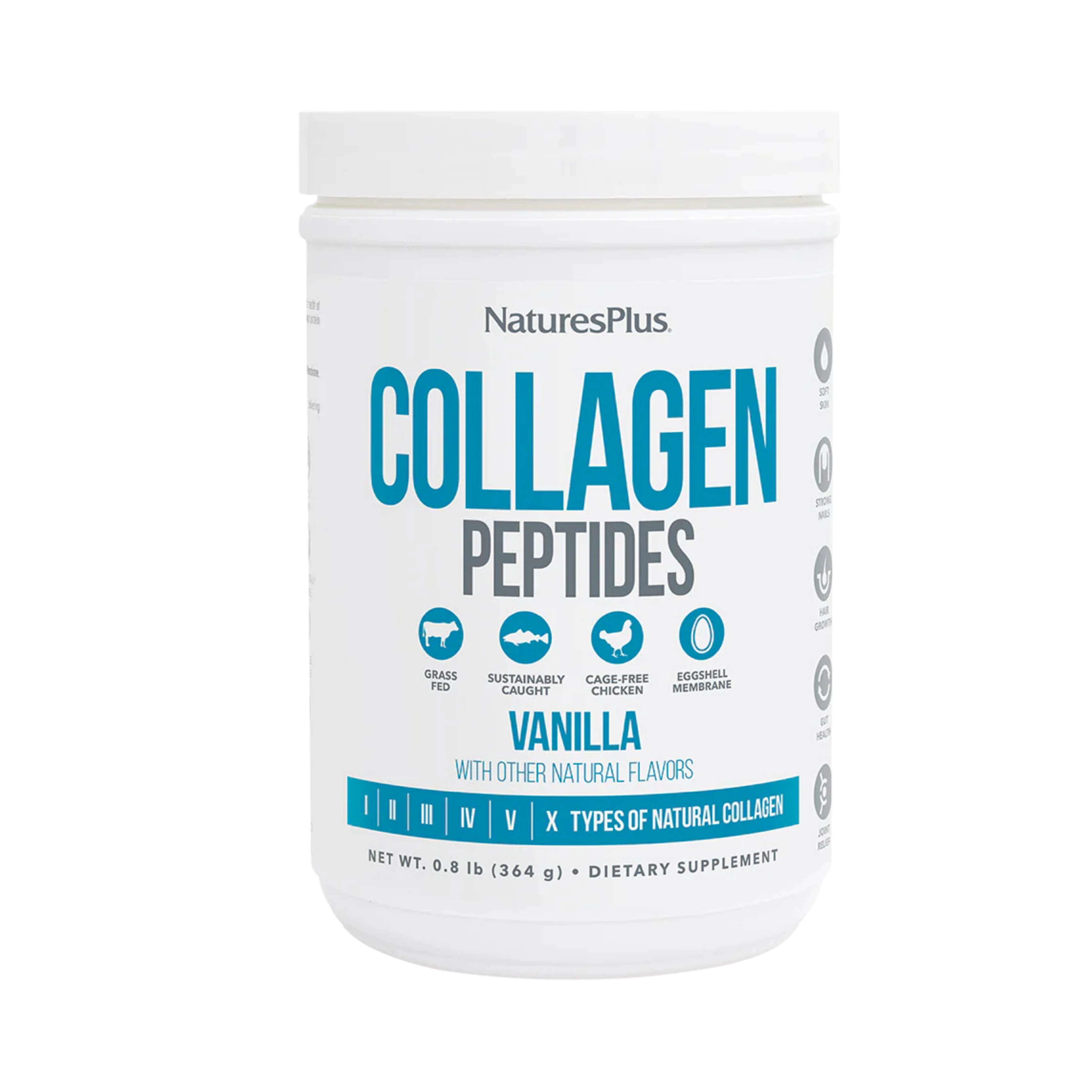 NaturesPlus, Collagen Peptides, Vanilla, 0.8 Lb