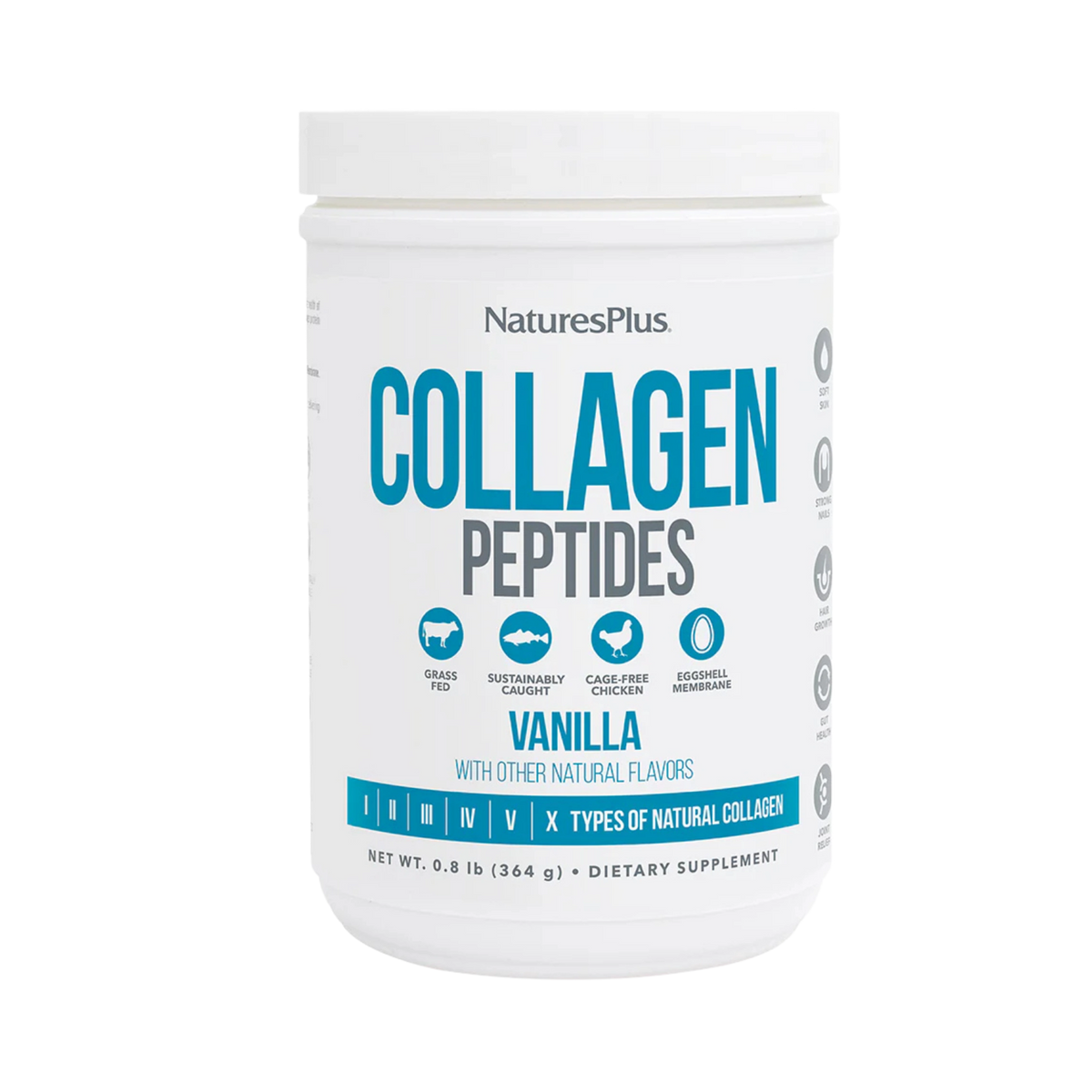 NaturesPlus, Collagen Peptides, Vanilla, 0.8 Lb