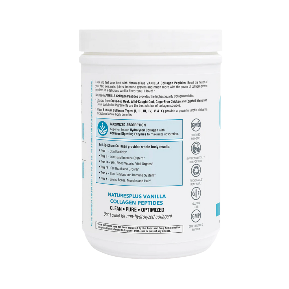 NaturesPlus, Collagen Peptides, Vanilla, 0.8 Lb
