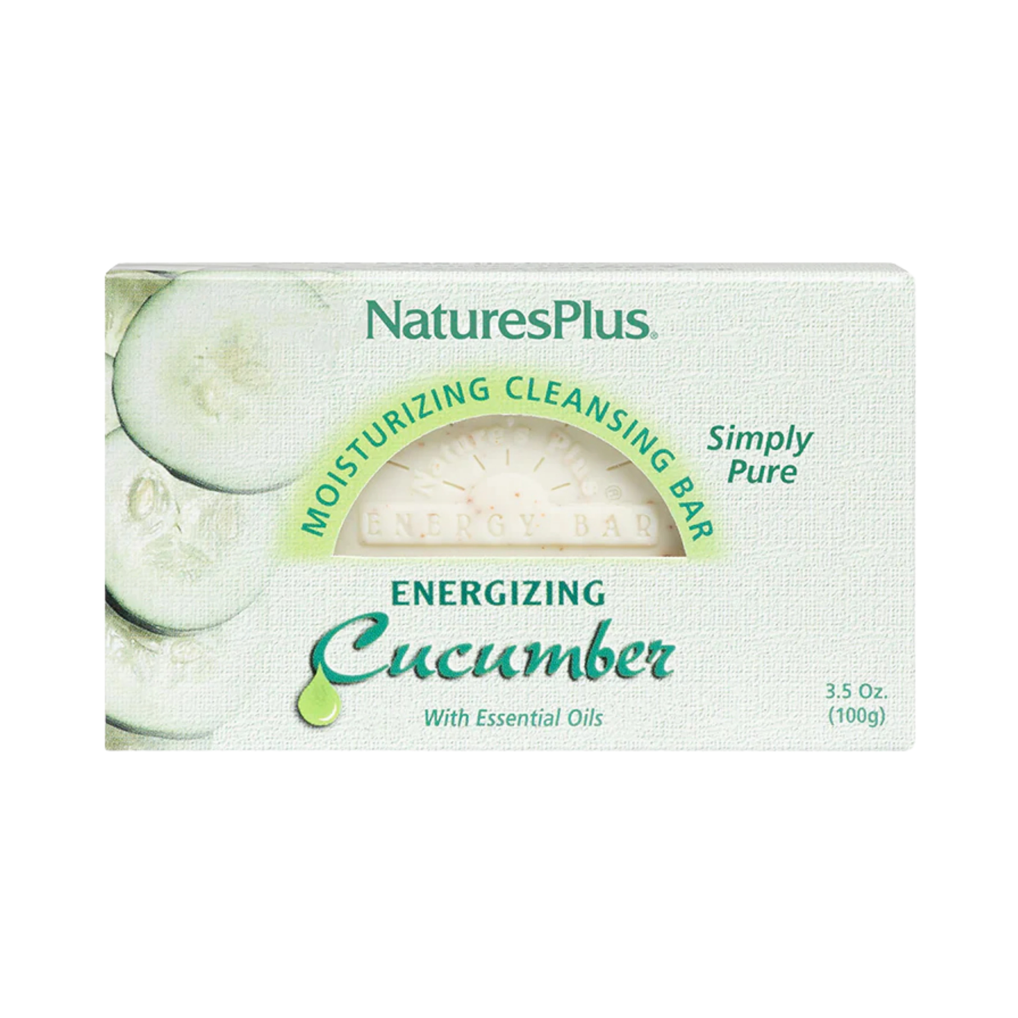 NaturesPlus, Cucumber Moisturizing Cleansing Bar, 3.5 Oz