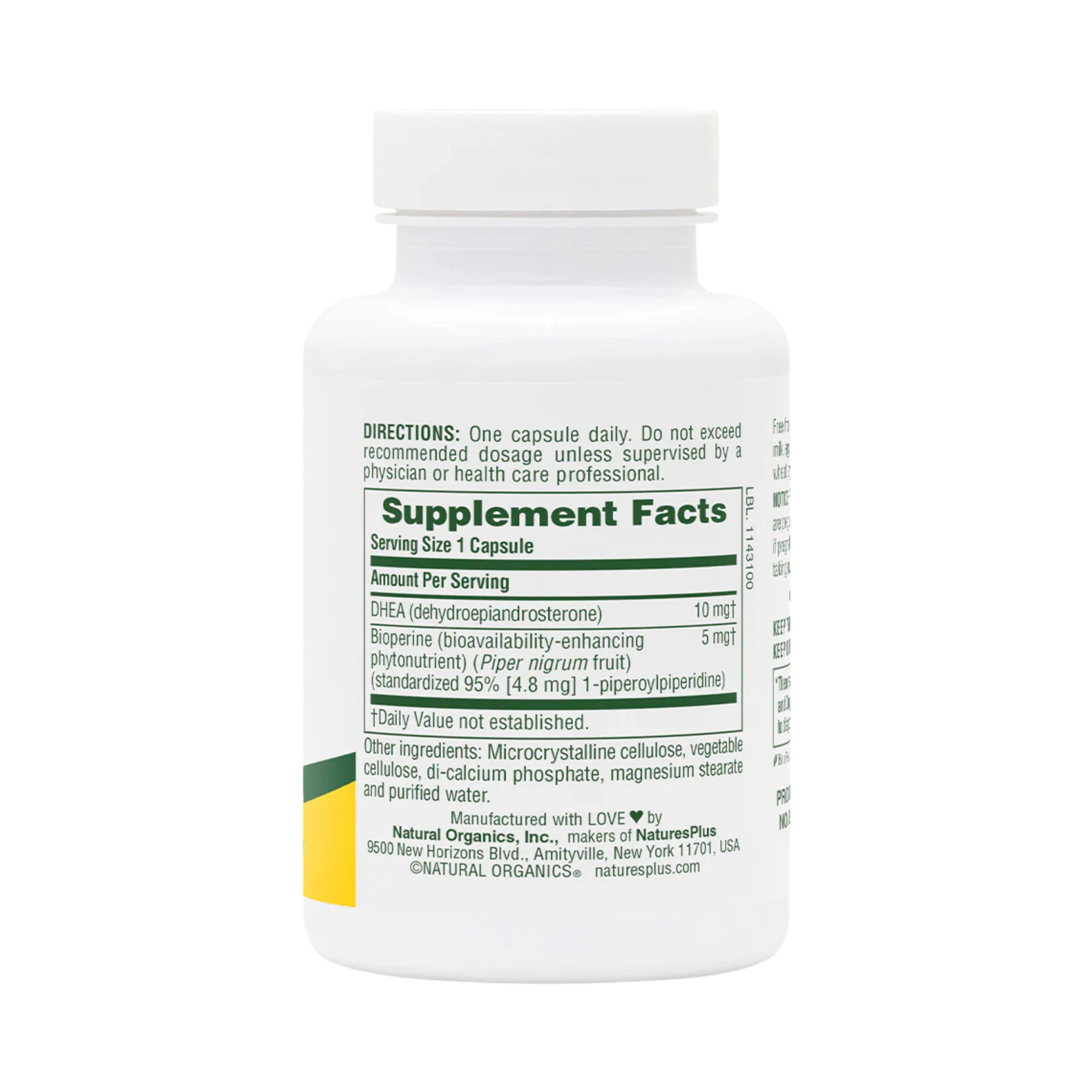 NaturesPlus, DHEA-10 With Bioperine, 90 Capsules