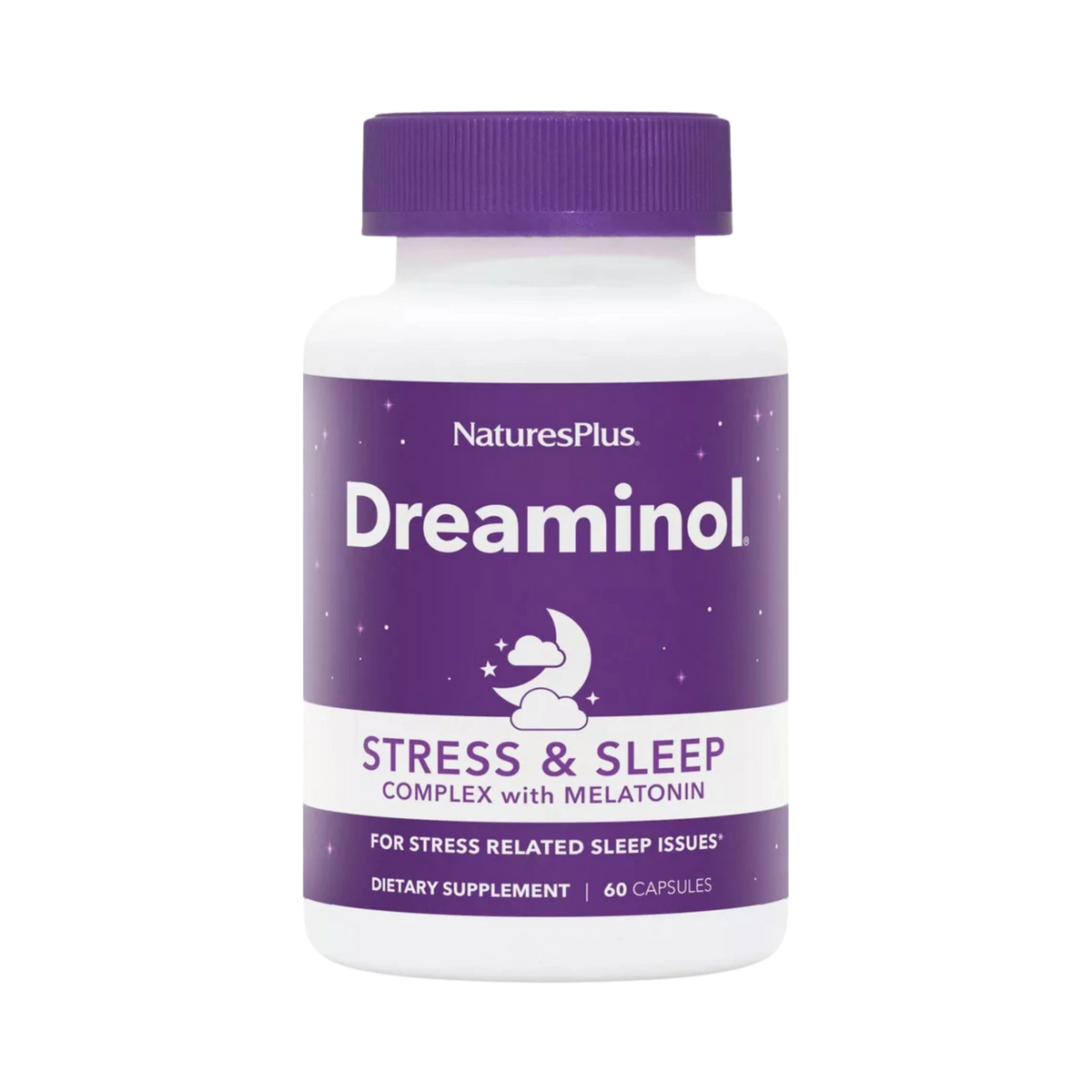 NaturesPlus, Dreaminol, Stress & Sleep Complex with Melatonin, 60 Capsules