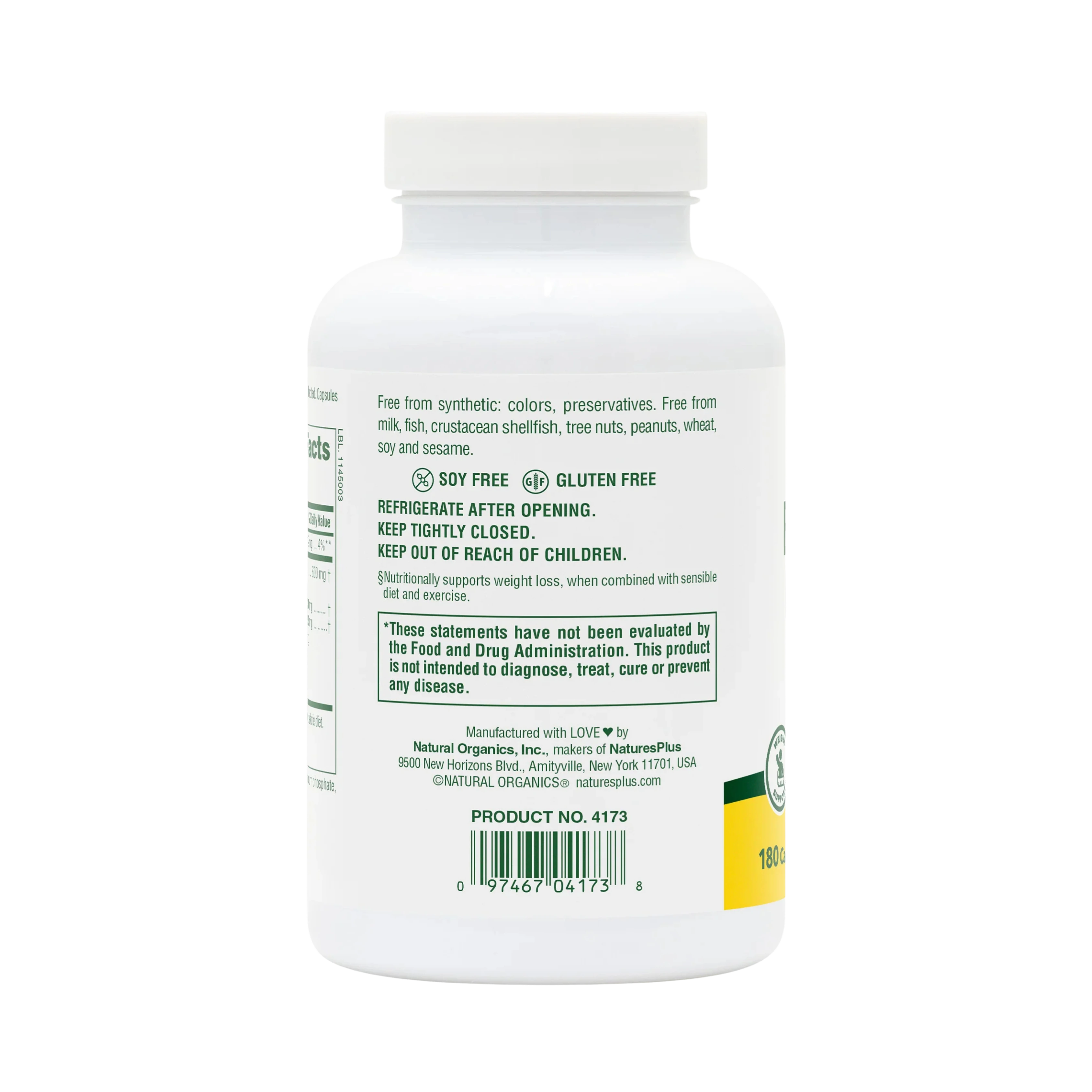 NaturesPlus, Egg Yolk Lecithin, 180 Capsules