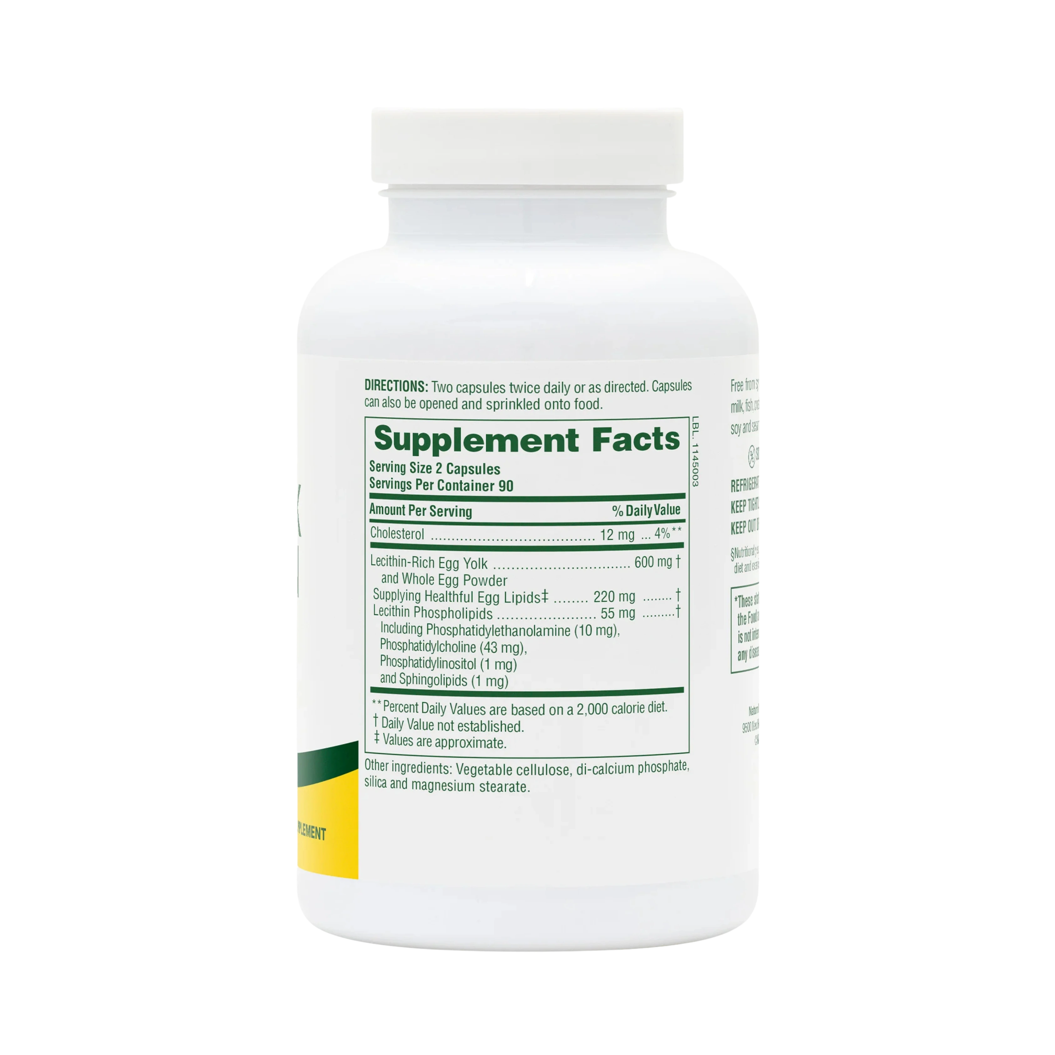 NaturesPlus, Egg Yolk Lecithin, 180 Capsules