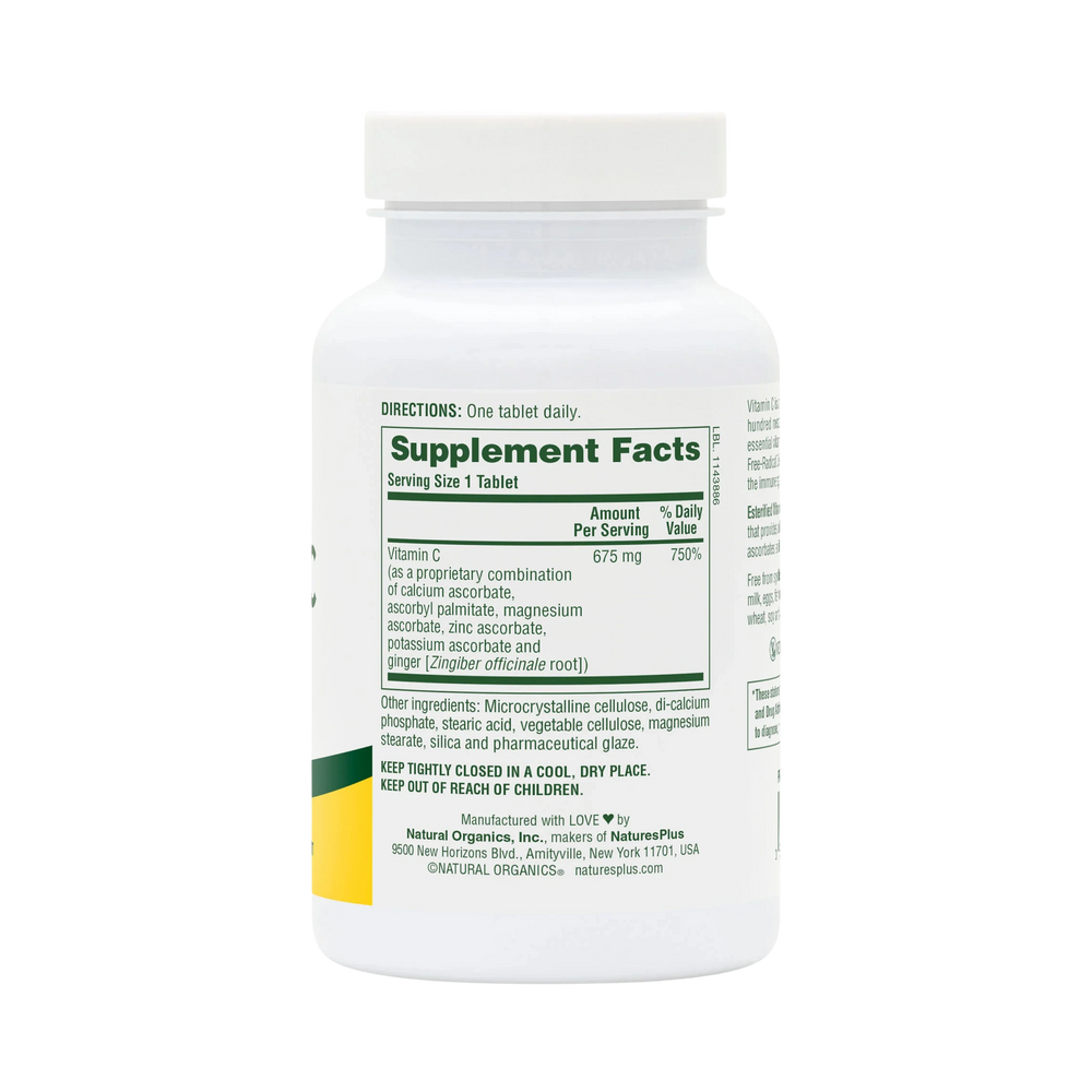NaturesPlus, Esterified Vitamin C, 675 Mg, 90 Tablets