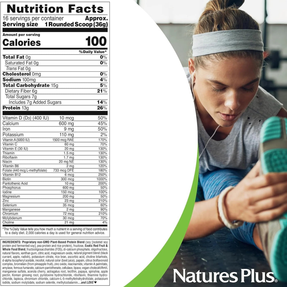 NaturesPlus, FRUITEIN Exotic Red Fruit Shake, 1.3 Lbs