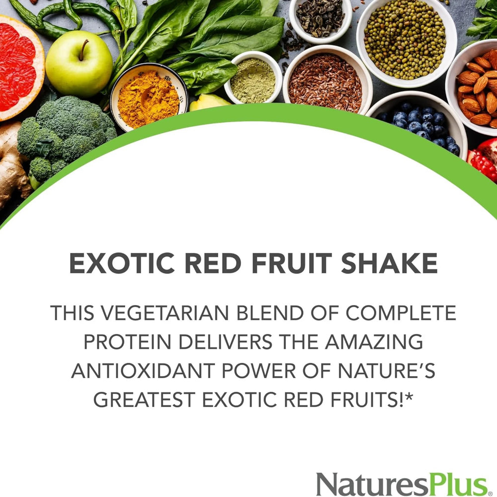 NaturesPlus, FRUITEIN Exotic Red Fruit Shake, 1.3 Lbs