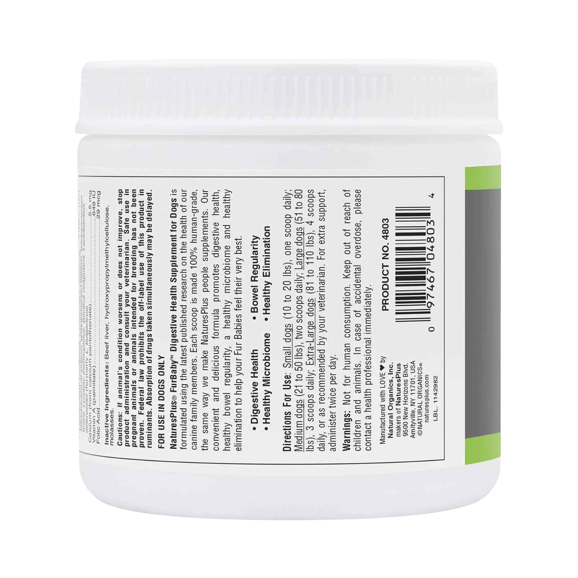 NaturesPlus, FurBaby, Digestive Support for Dogs, 7.4 Oz