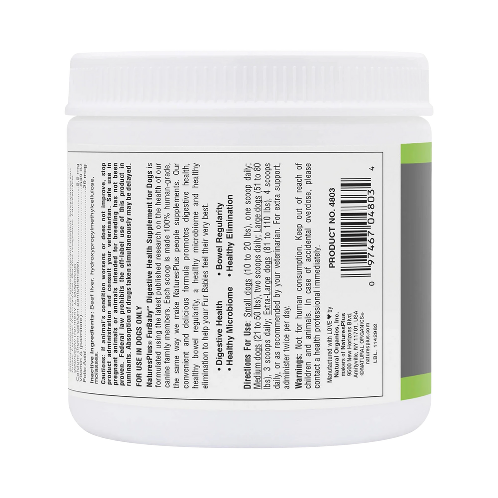 NaturesPlus, FurBaby, Digestive Support for Dogs, 7.4 Oz