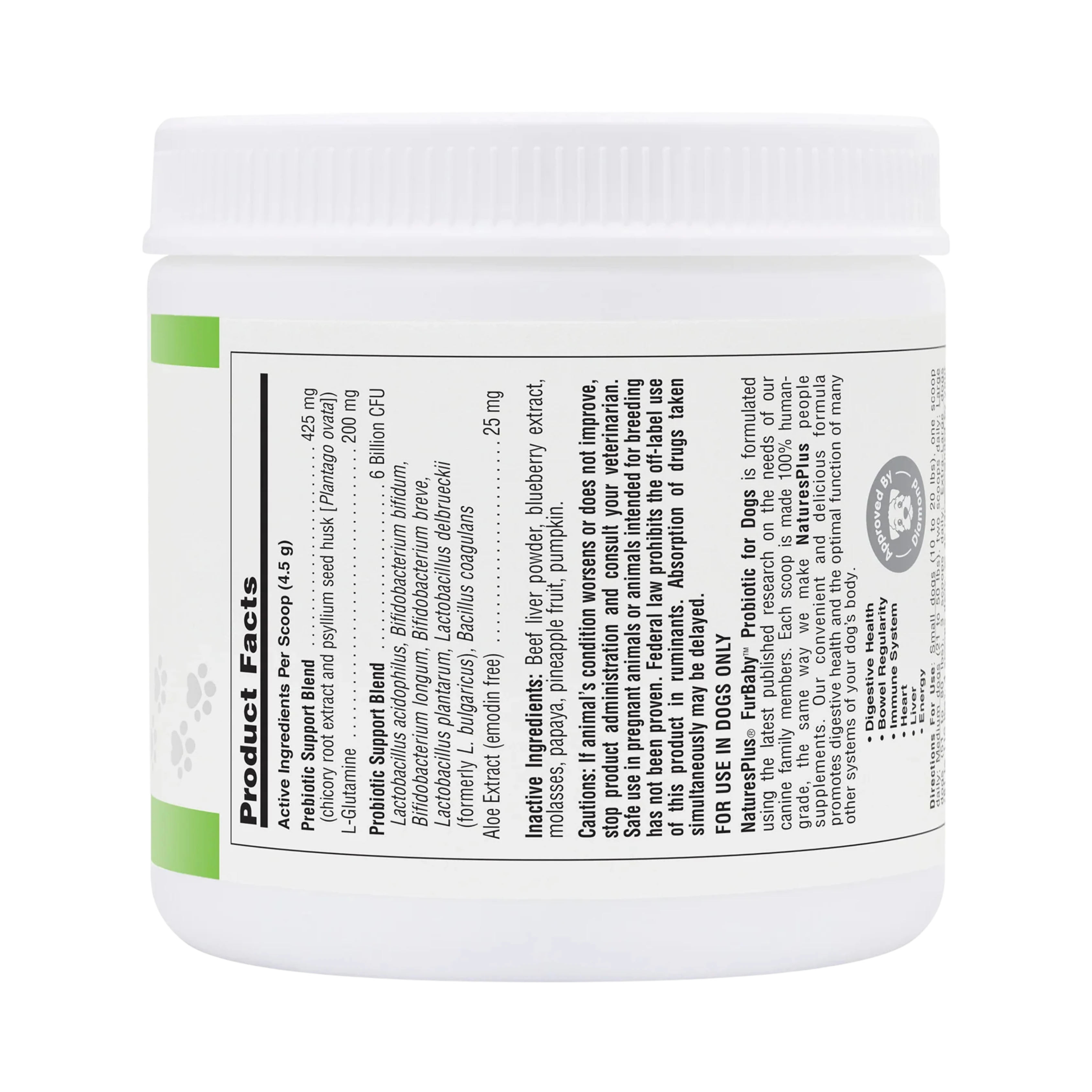 NaturesPlus, FurBaby, Probiotic for Dogs, 9.5 Oz