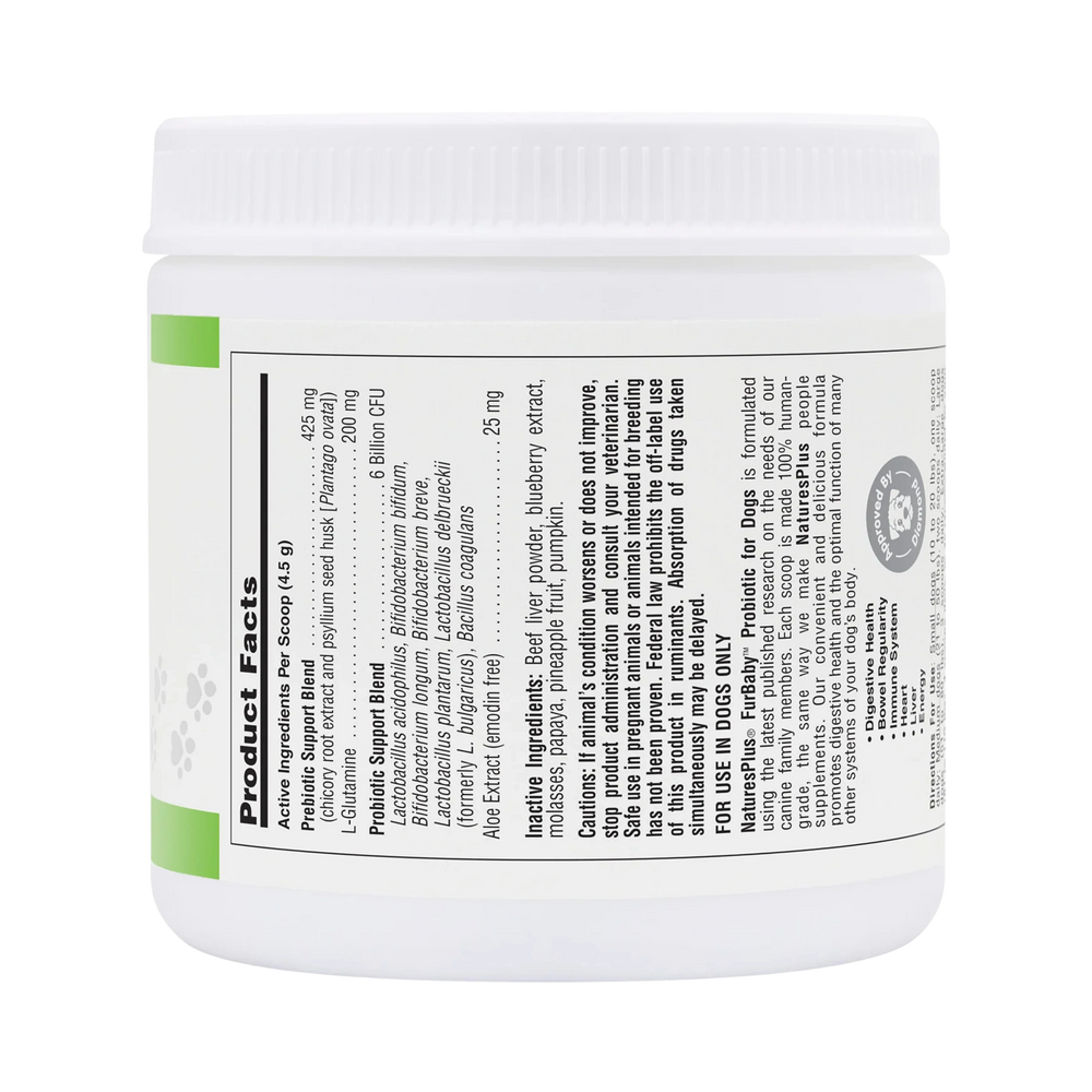 NaturesPlus, FurBaby, Probiotic for Dogs, 9.5 Oz